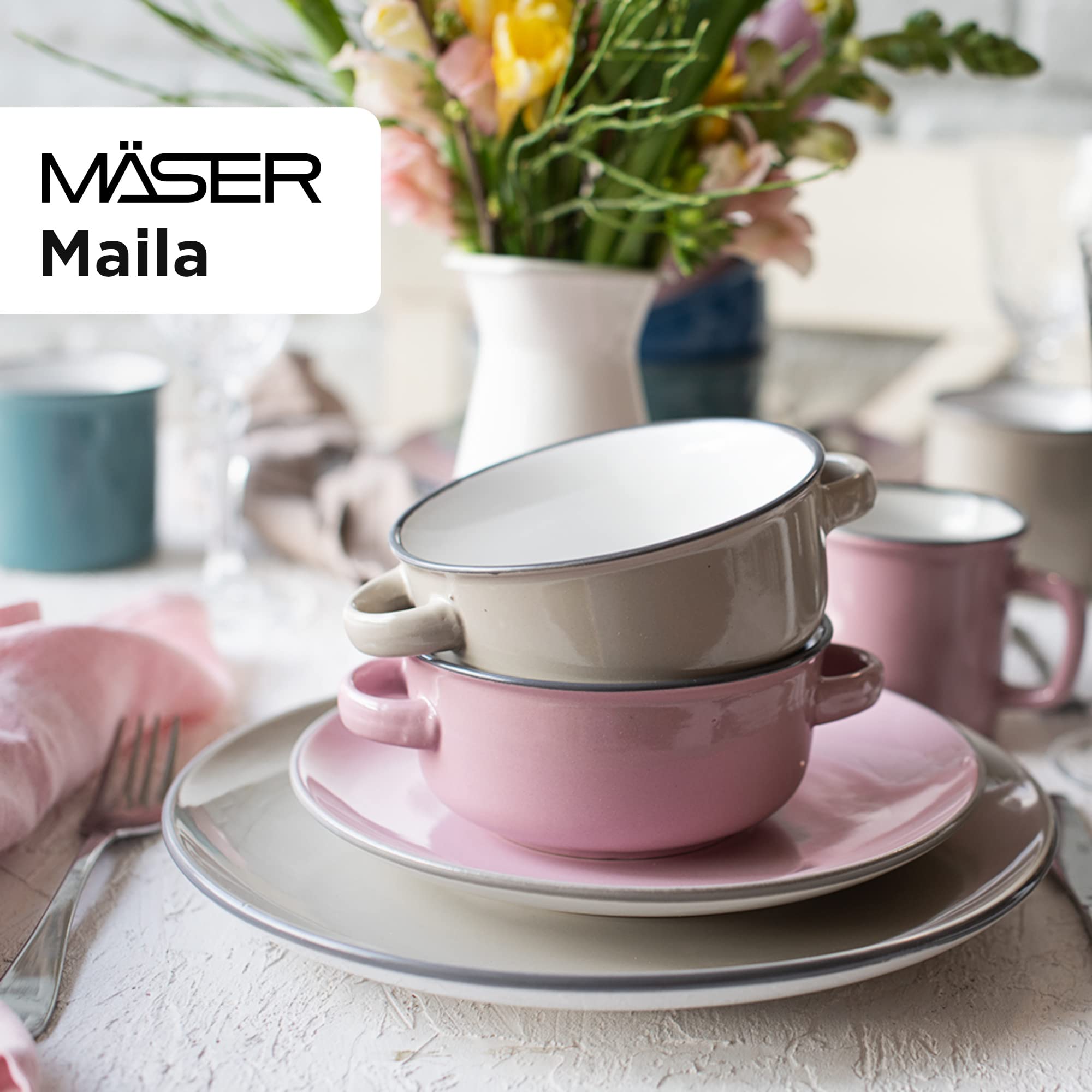 MÄSER Maila Service à soupe en céramique