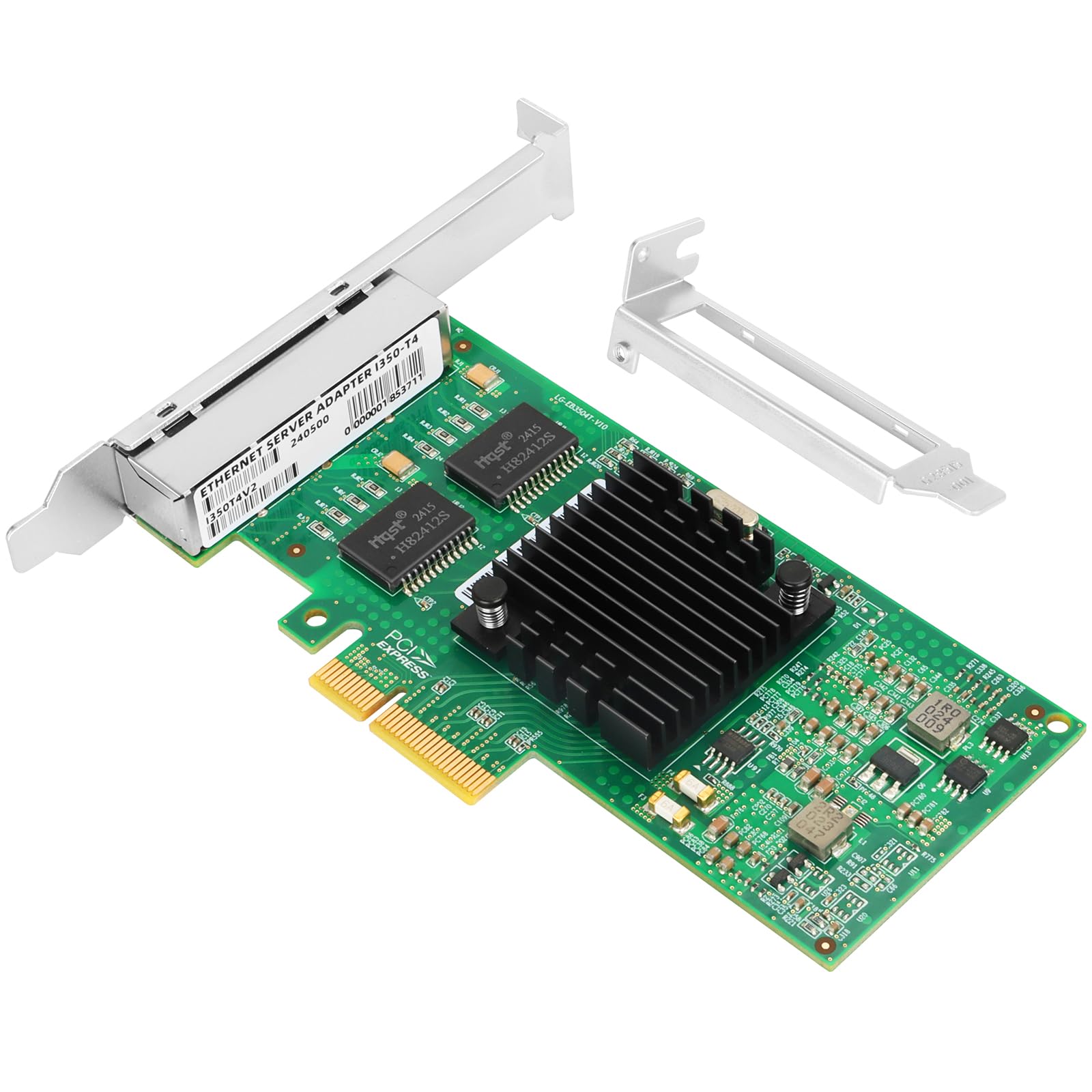 para Intel I350-T4 4 Puertos (Quad) 1.25G Gigabit Ethernet PCI Express 2.0 PCI-E Tarjeta adaptadora de Red (Nic) 10/100/1000 Tarjeta de 4 carriles de Mbps con chipset Intel I350AM2 4xRJ45