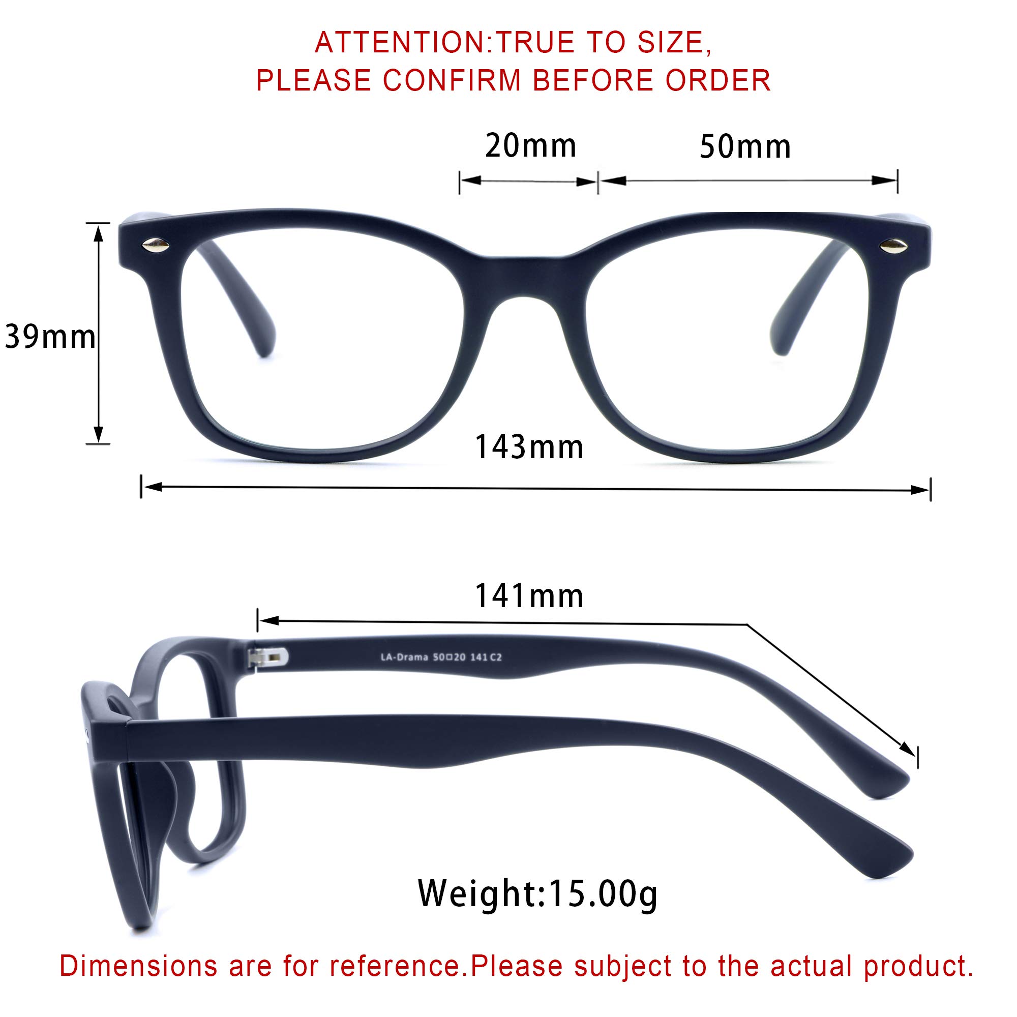 LifeArt Blaue Licht Blockieren Brille, Anti-Augen-Müdigkeit, Computer Lesebrillen, Gaming Brille, TV Brille für Frauen Männer, Anti UV, Anti Glare (Marineblau, 2.50 Vergrößerung）