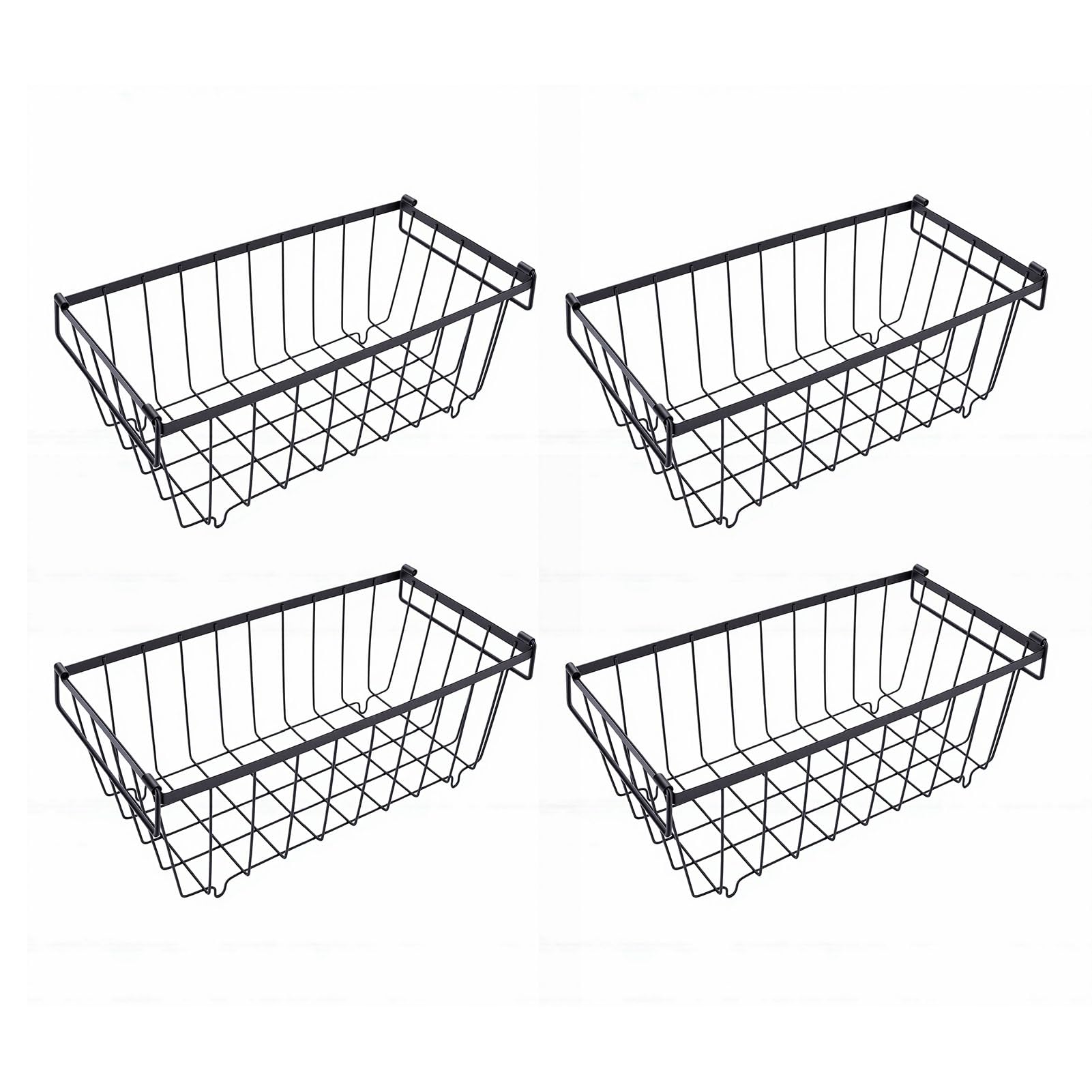 Dpofirs 4 Cestas Organizadoras de Almacenamiento para Congelador, Contenedores Organizadores para Congelador con Asas para Clasificar Alimentos Congelados, Contenedor de Almacenamiento Plegable para ,