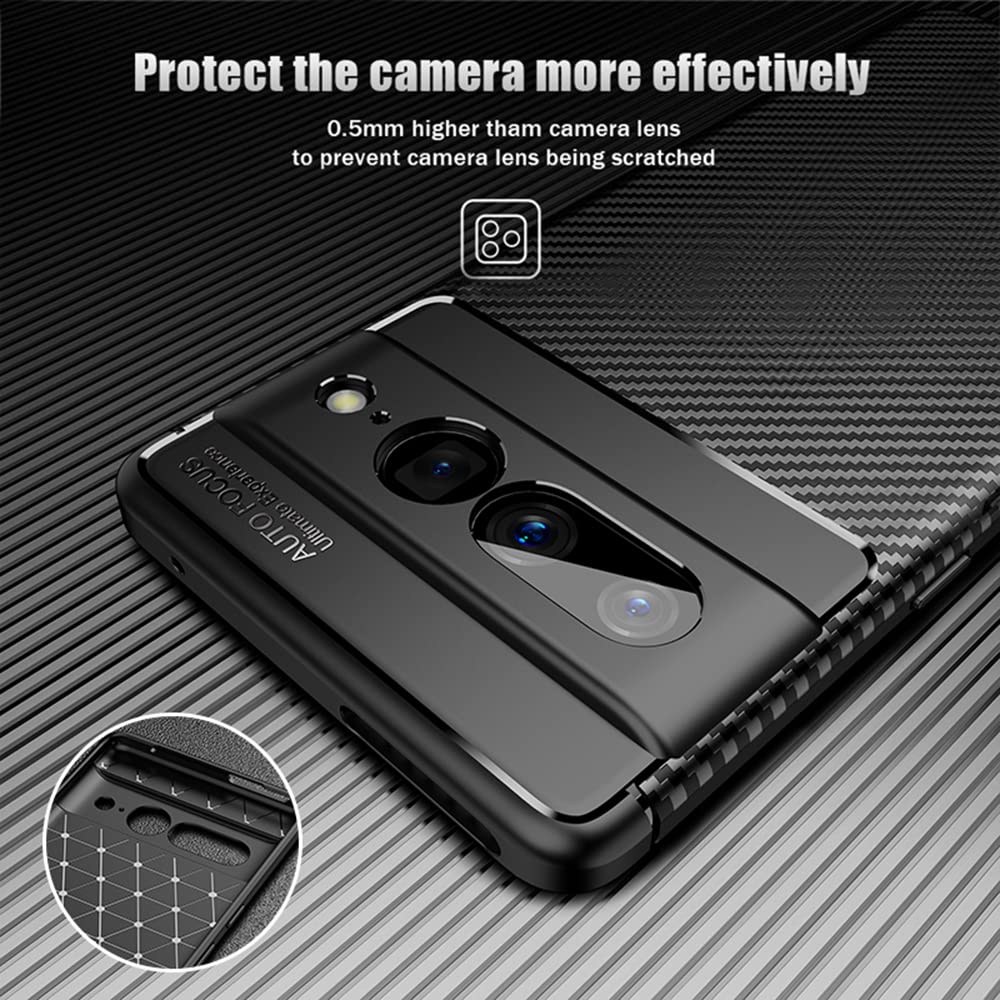 Cover per Google Pixel 7 PRO, Weideworld Custodia Robusta per Armature Cover in Silicone Morbido e Sottile per Google Pixel 7 PRO, Nero