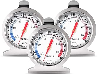 Oven Thermometer 50-300°C/100-600°F, Oven Grill Fry Chef Smoker Thermometer Instant Read Stainless Steel Thermometer Kitchen Cooking Thermometer (3Pack)