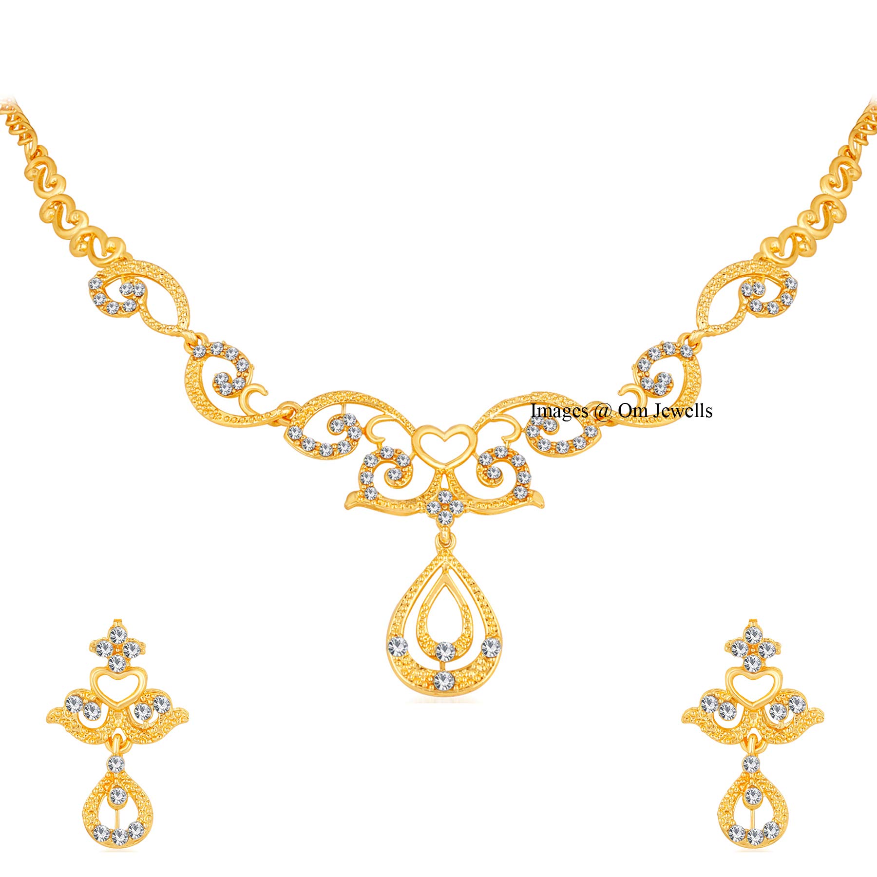 See full amazon price history chart for Om Jewells Gold Plated White Crystal Stone Necklace Set For Women And Girls NL1000571 Om Jewells Gold Plated White Crystal Stone Necklace Set For Women And Girls NL1000571 (B07SZNHMLP) Amazon Price History, Amazon Price Tracker