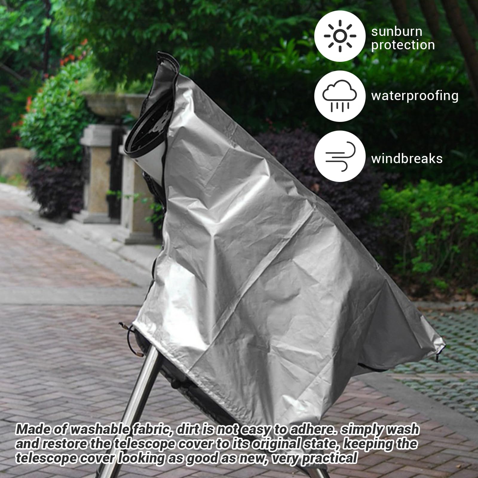 Housse de télescope avec cordon de serrage réglable - Housse de protection solaire étanche à la poussière - Pour l'intérieur et l'extérieur - 150 x 85 cm