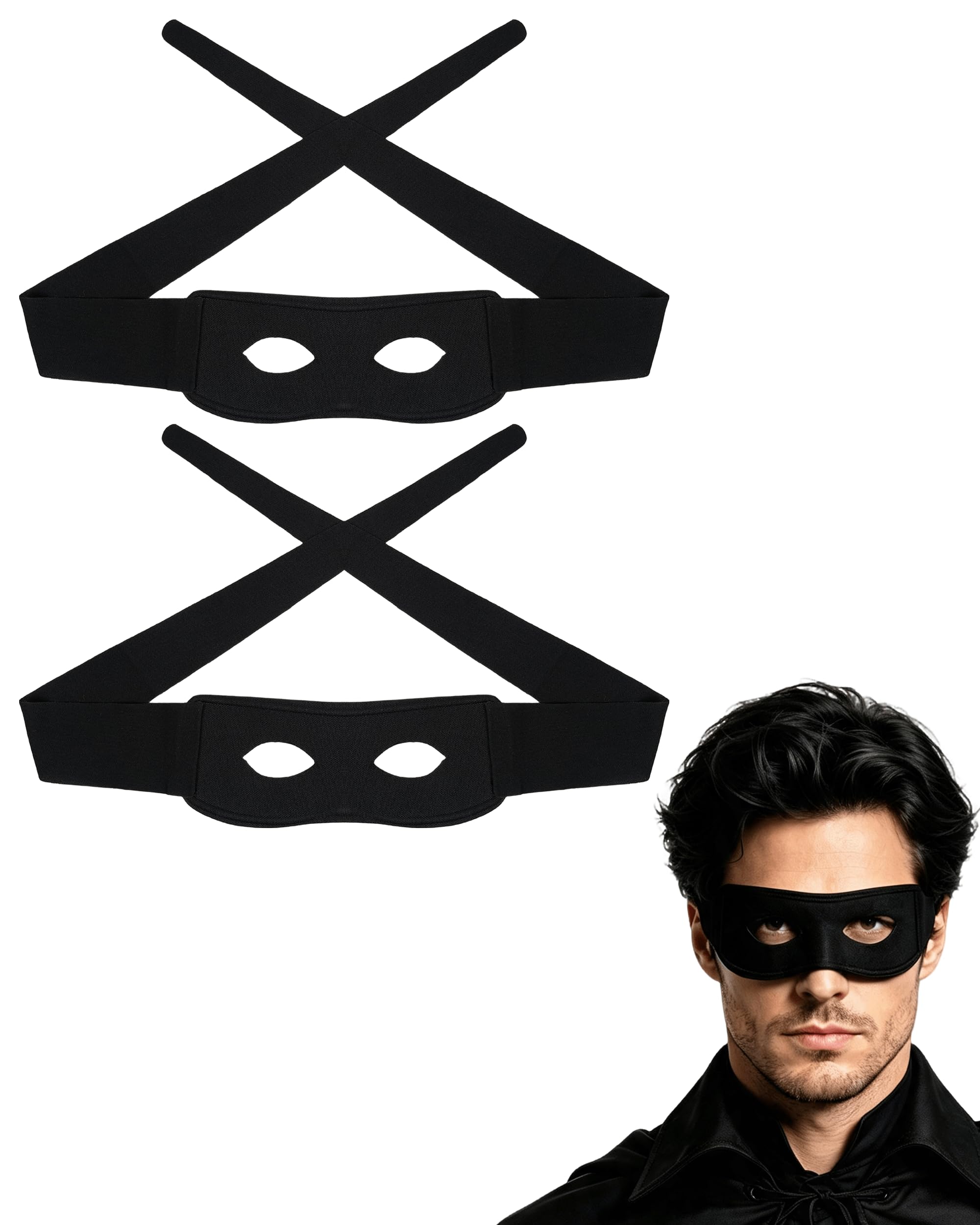 Yezmo Robin Mask, Black Robber Eye Mask for Men Adults โ image 1