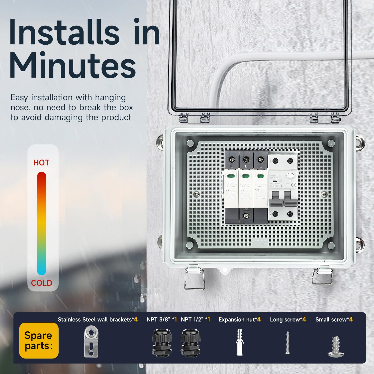 Junction Box Outdoor Waterproof Electrical Box Project IP67 ABS Enclosure — Amazon image 5