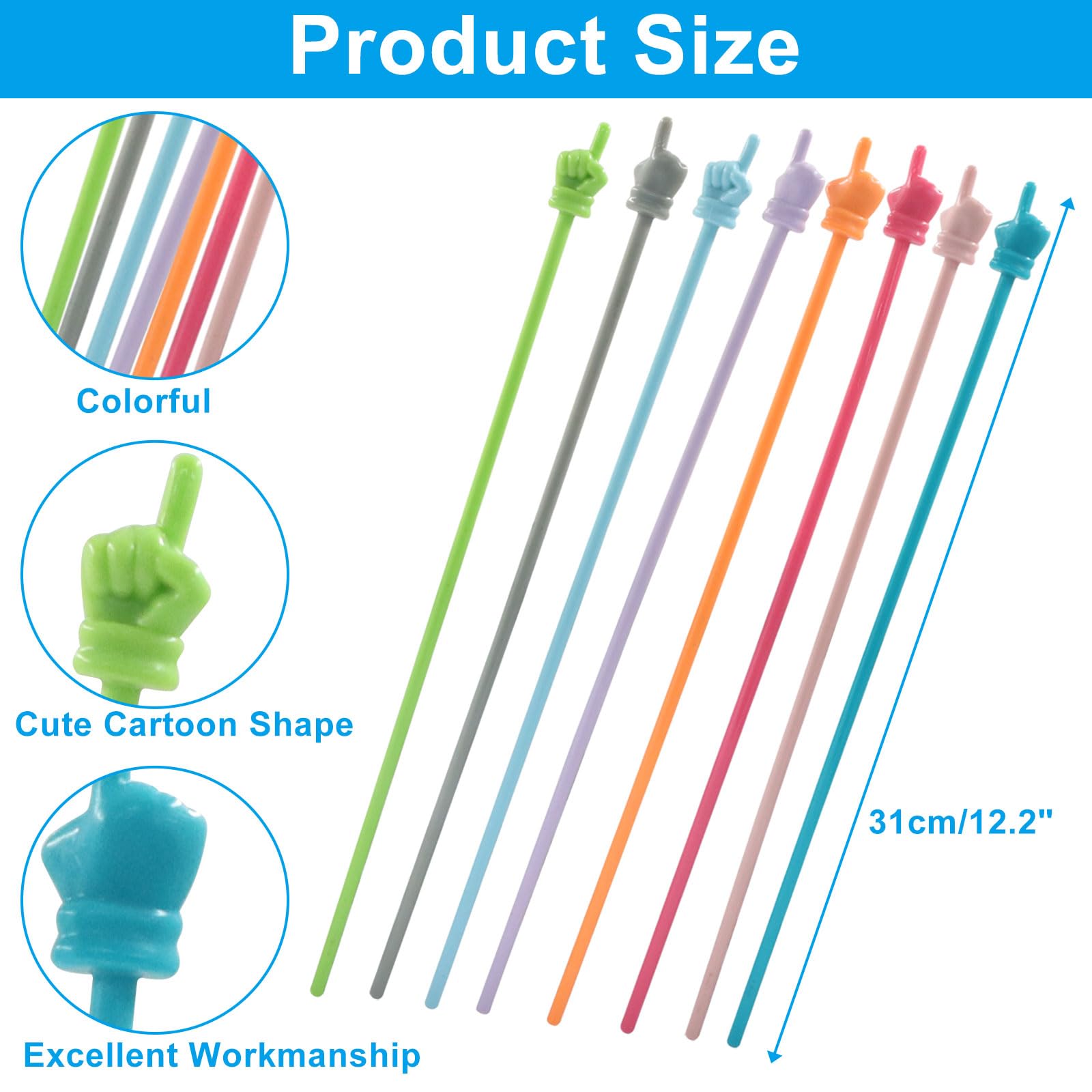 Bonsicoky 10 Pack Finger Pointers for Classroom - Fun Classroom Reading Tools - Engaging Finger Pointer Sticks for Teachers and Students - Macaron