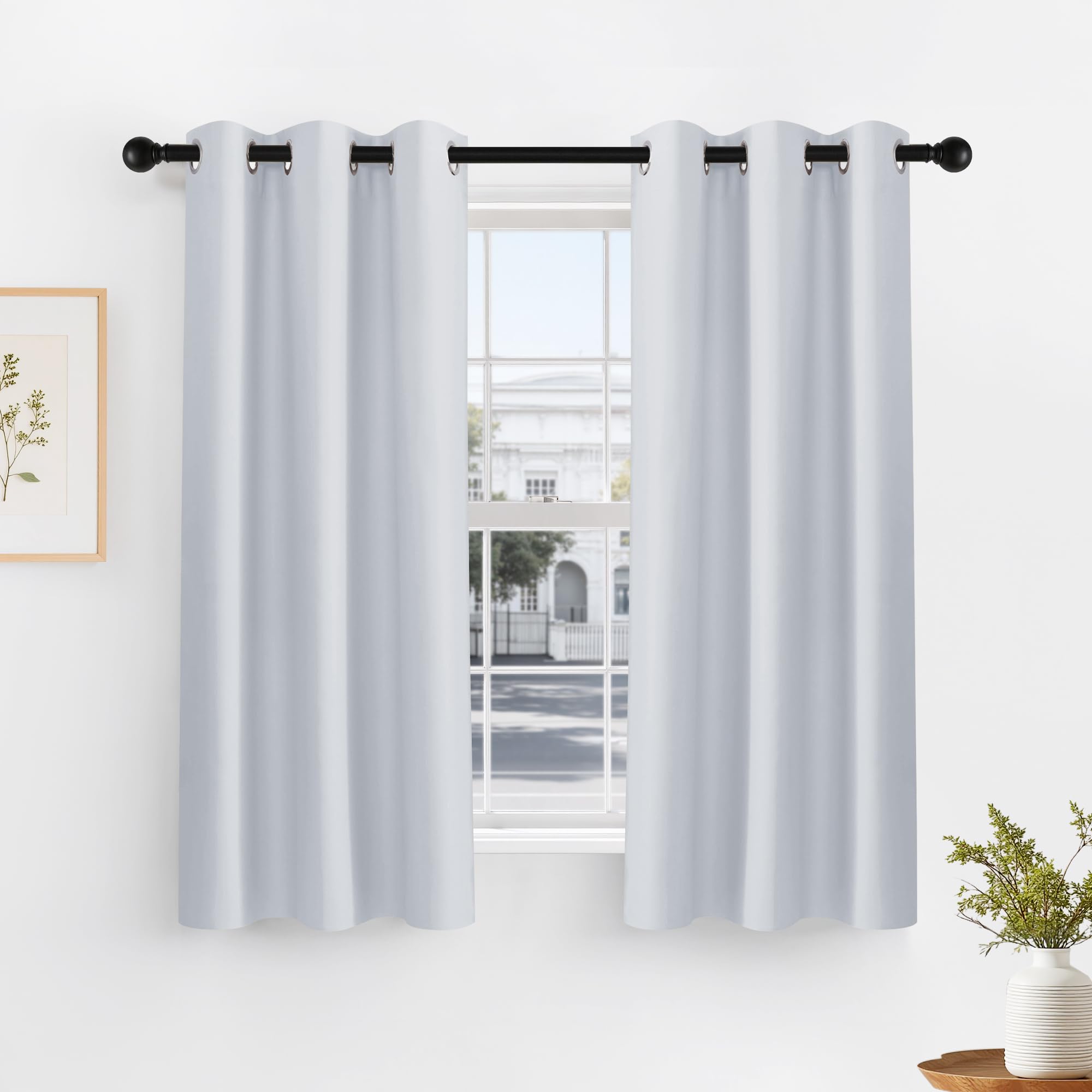 PONY DANCE Short Window Curtain Panels 40 inch Long, W 42 x L 40, 2 Pcs
