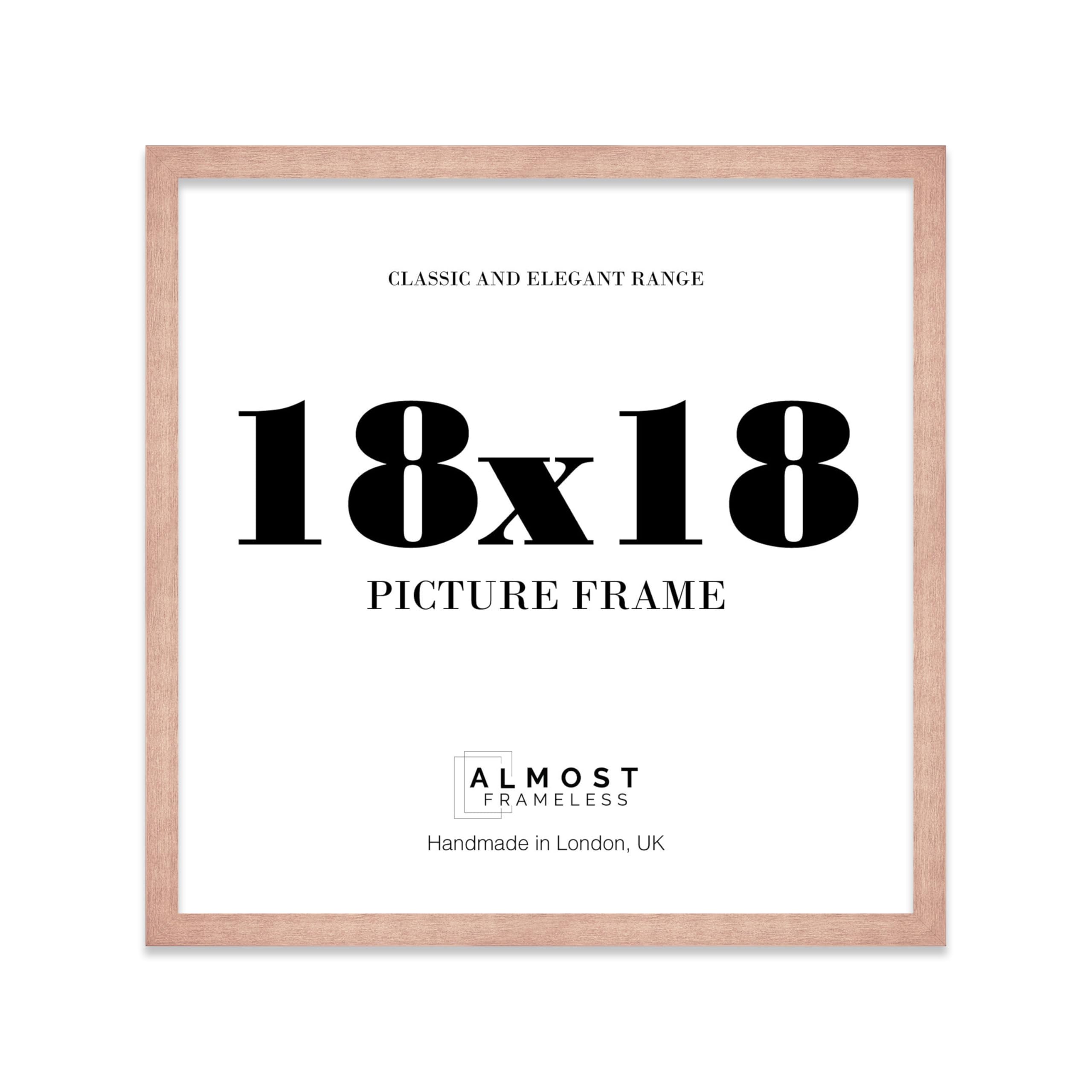 18x18 Bronze Picture Frame for Square Photos, Posters, Prints & Artwork, (17.8 x 12.7cm) Wall Display Modern Photo Frame for Home, Office, Gallery Wall, 1 Pack