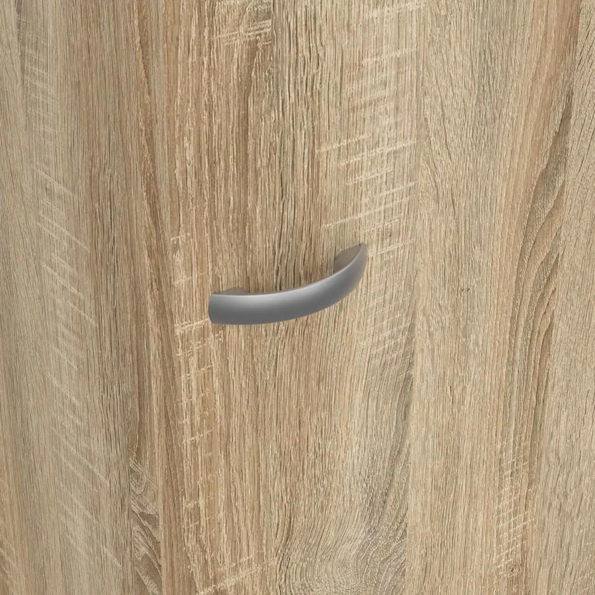 Bissolo Casa Armadio Multiuso Salvaspazio Mod. Focus Oak 49,2x47x200 cm con 1 Anta Reversibile, 4 Ripiani Regolabili e Tubo Appendiabiti, Mobile in Laminato per Casa e Cucina