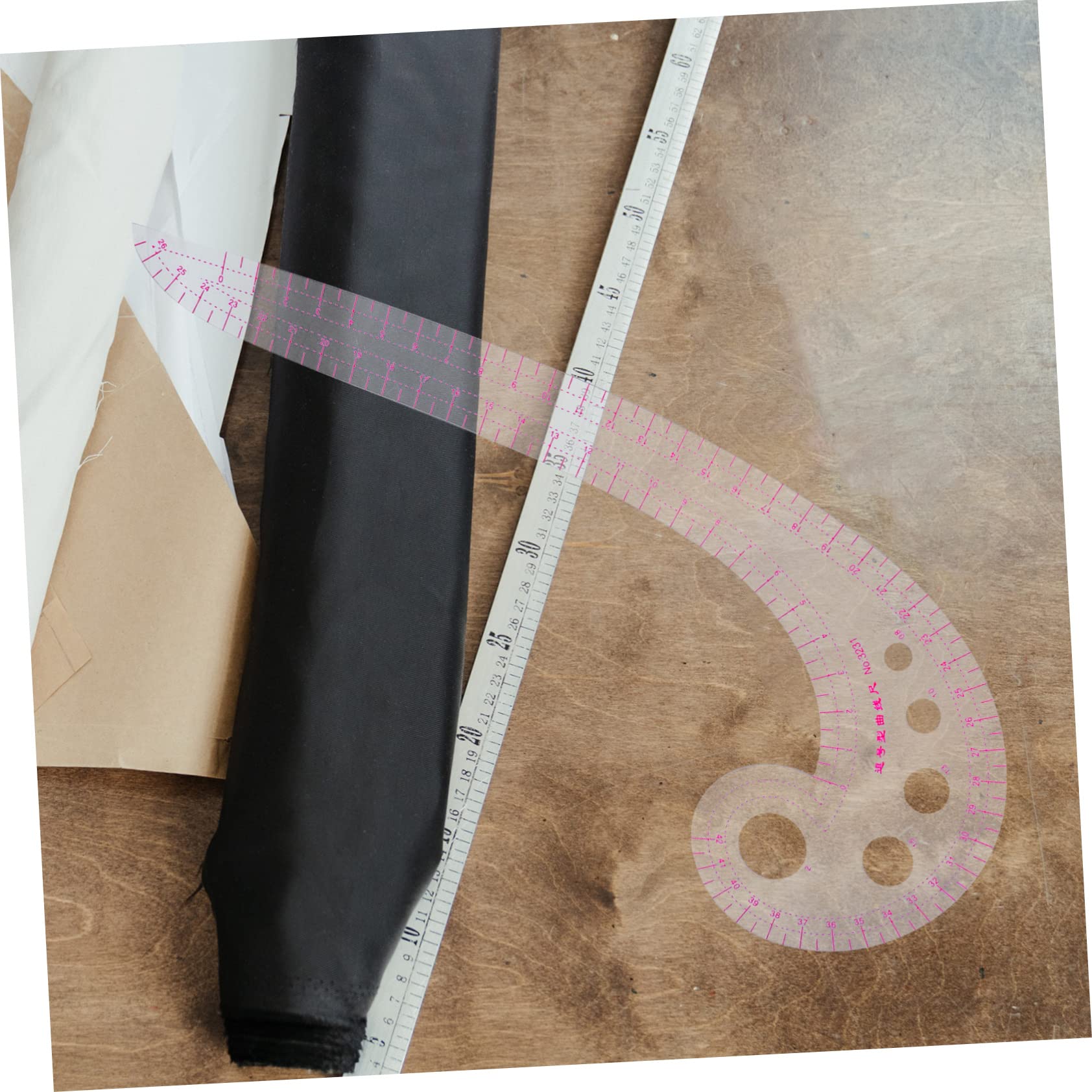 Set di Righelli da Sartoria in Pvc, Curva Francese e Scala Chiara, per Imposition e Disegno, Misura Precisa per Principianti e Professionisti