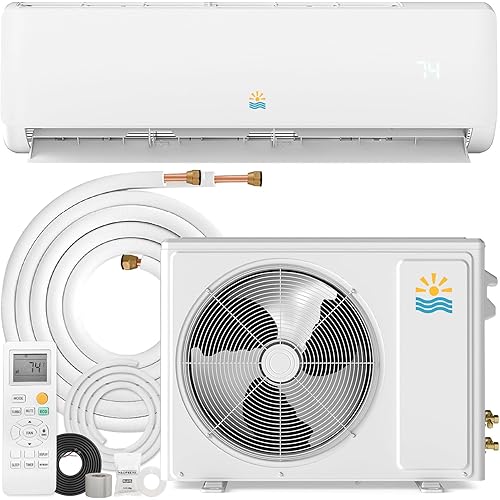 Mini Split Ac/Heating System - 12000 BTU Ductless Mini Split Air Conditioner with Heat Pump, 19 SEER2 115V Energy Efficient Ac Unit Up to 750 Sq.Ft with Installation Kit