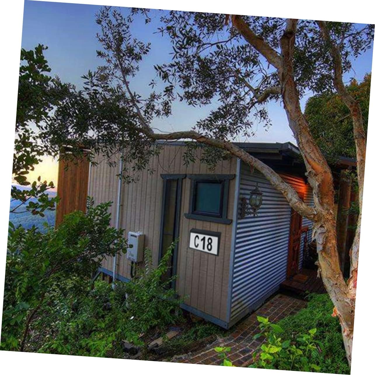 NUOBESTY Solar Address Sign Light Solar Lamp Wall Mount and Ground Stake Waterproof Outdoor Doorplate Light for Garden and Pathway Easy Installation