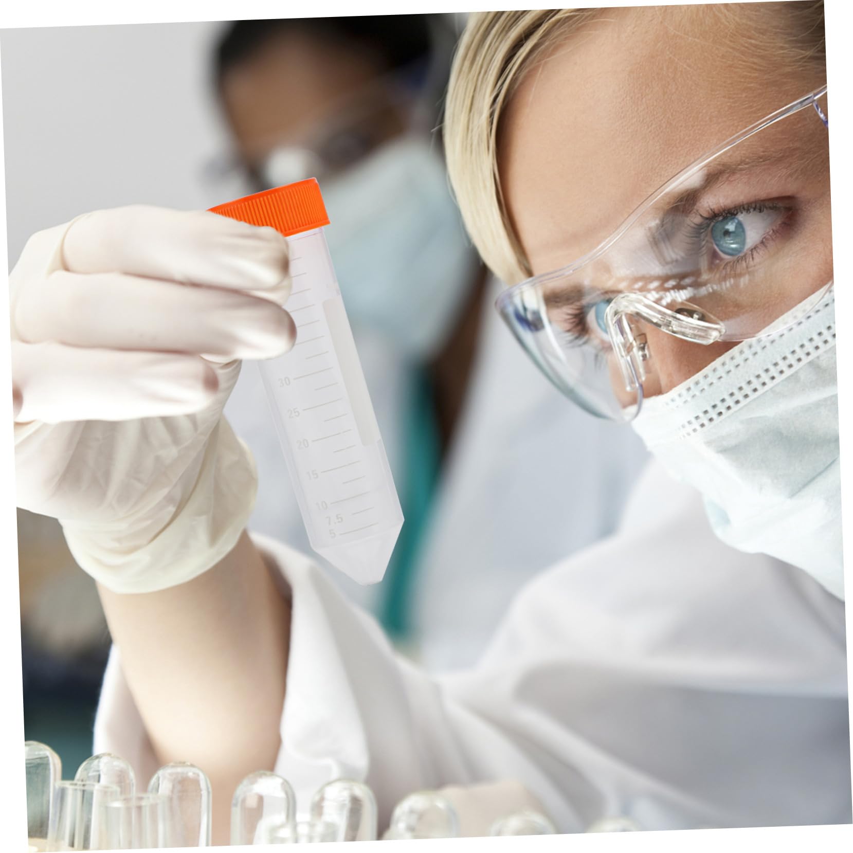 50 Stück Kunststoff Zentrifugenröhrchen 50ml für Laborproben und Tests