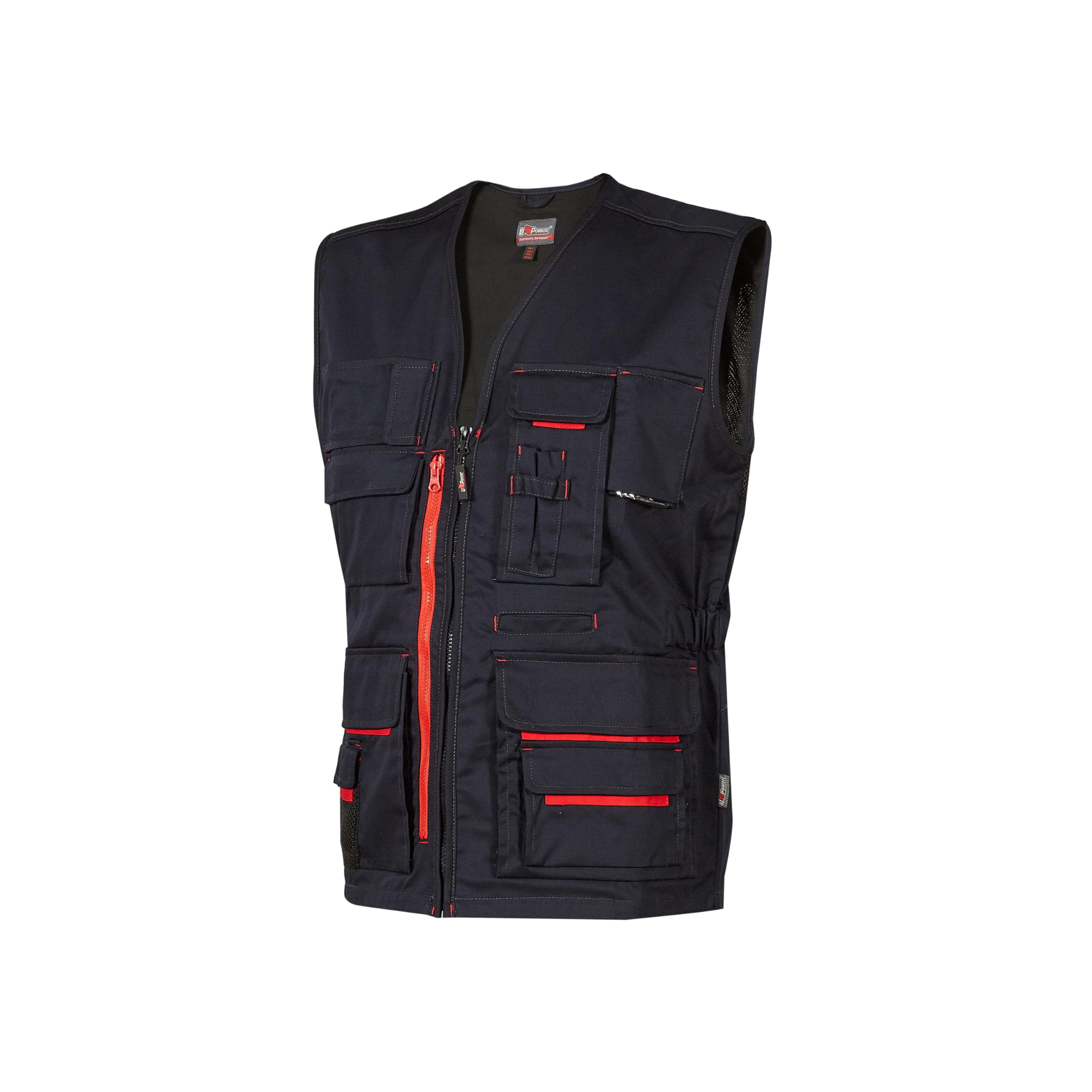 U-POWER DON'T WORRY... BE HAPPY! Gilet Da Lavoro Con Tasche Fun Deep Blue Gilet da Lavoro con Tasche FUN Deep Blue Uomo (Pacco da 1)
