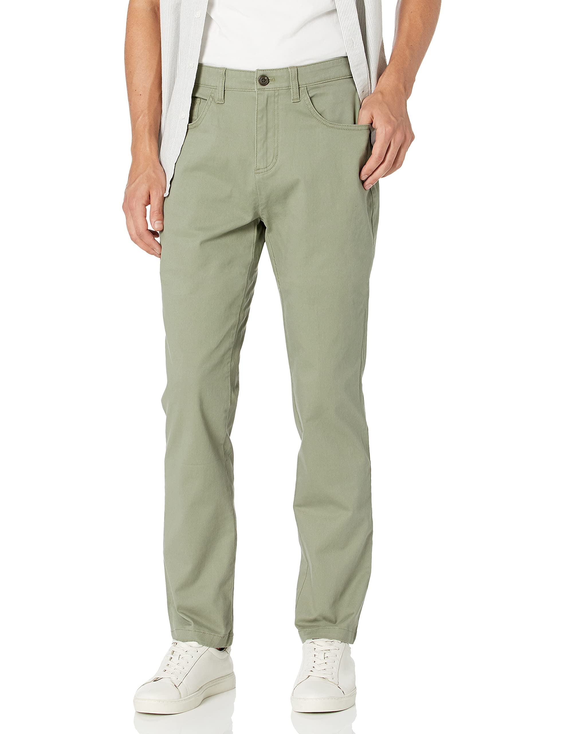 Amazon Essentials Mens Athletic Fit Chinos Work Pants 5-Pocket Cotton Stretch
