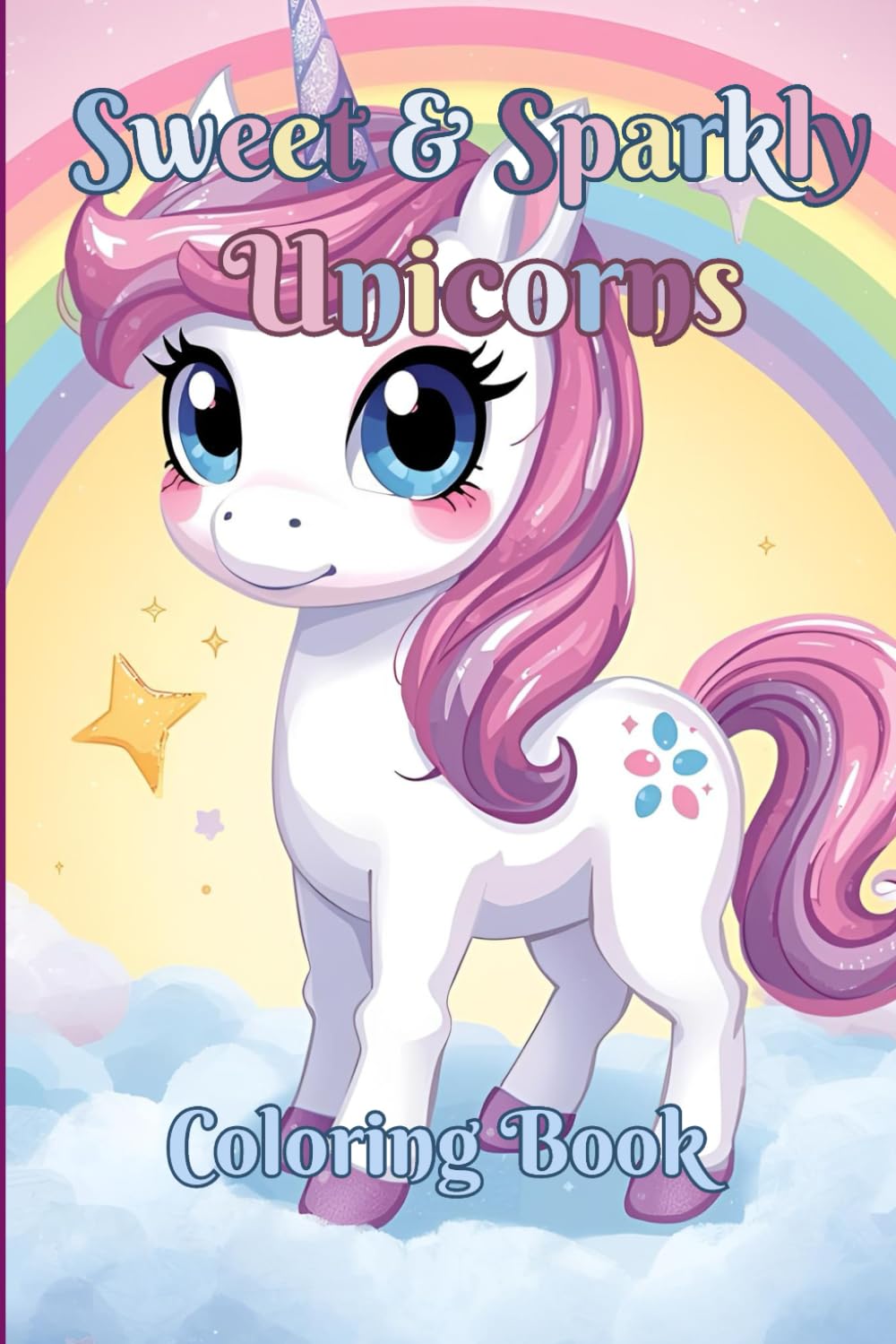 Sweet & Sparkly Unicorns: Coloring Book