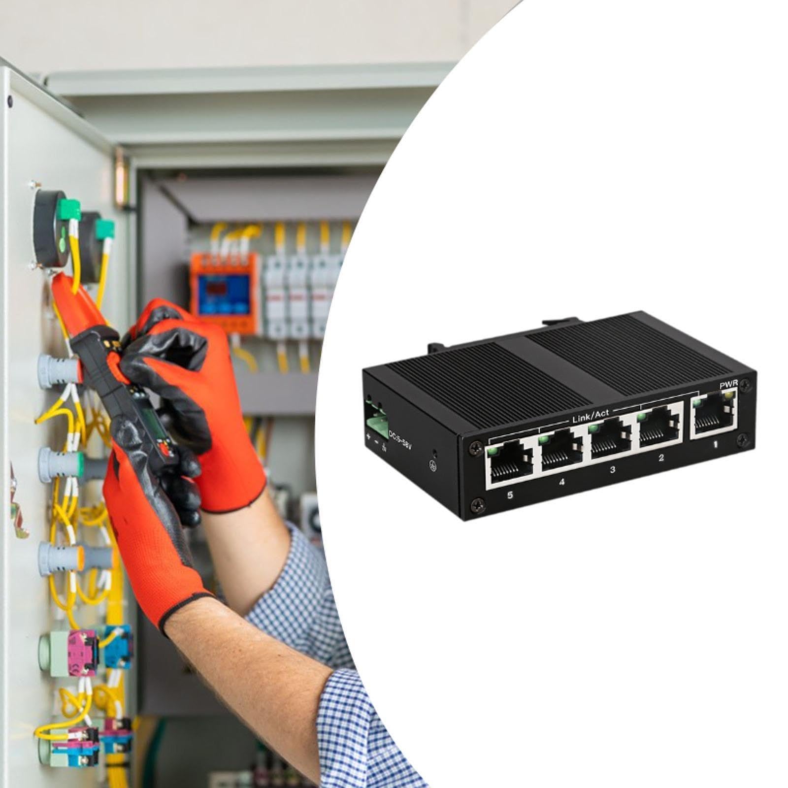 Lot de 5 commutateurs Ethernet 10/100 Mbps 1 Gbit/s Capacité de commutation 5 ports Ethernet Splitter