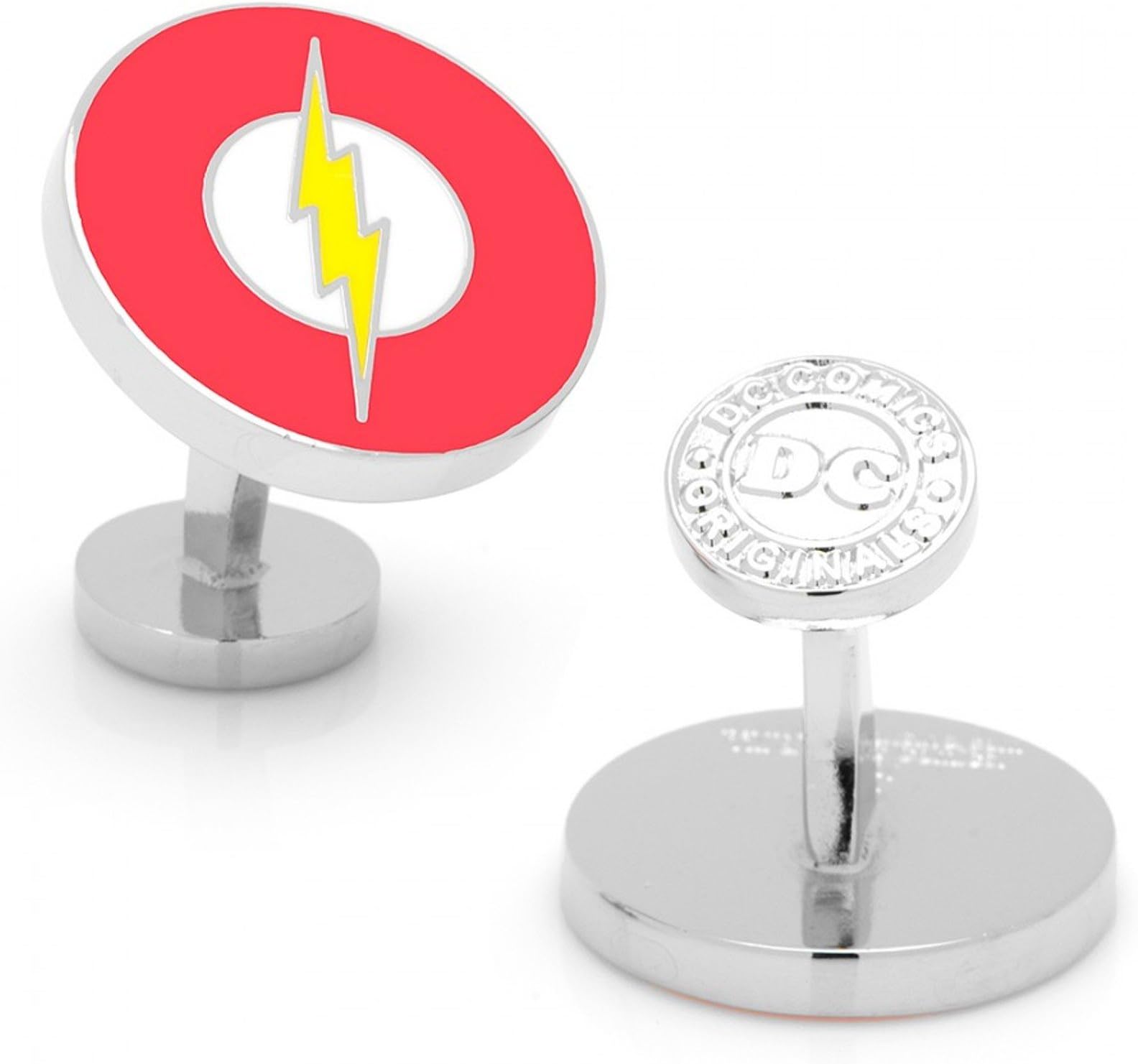 Cufflinks Inc.DC Comics Silver Plated Flash Logo Cufflinks