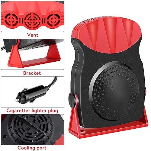Miniatura 3 de Calentador de automóvil actualizado 2022 de 12 V, 150 W, descongelador de descongelación de automóvil, 2 en 1, calefacción y refrigeración,
