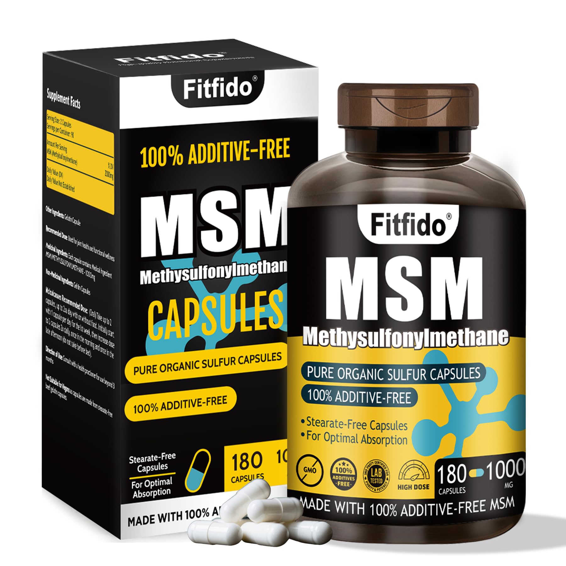 Amazon.com: Fitfido MSM Capsules 1000mg – 99.9% Pure Organic