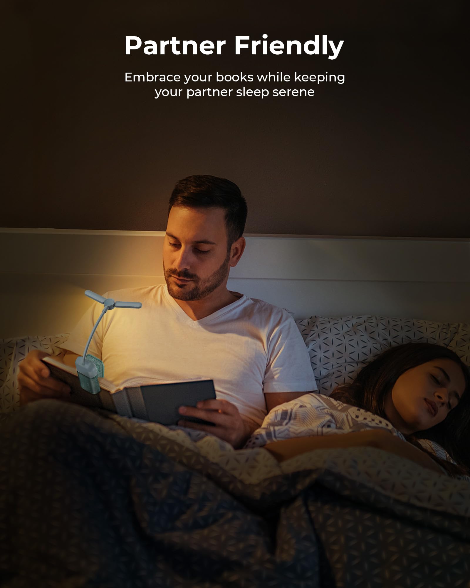 Amazon.co.jp: enclize LED読書灯 充電式ブックライト 夜のベッドでの