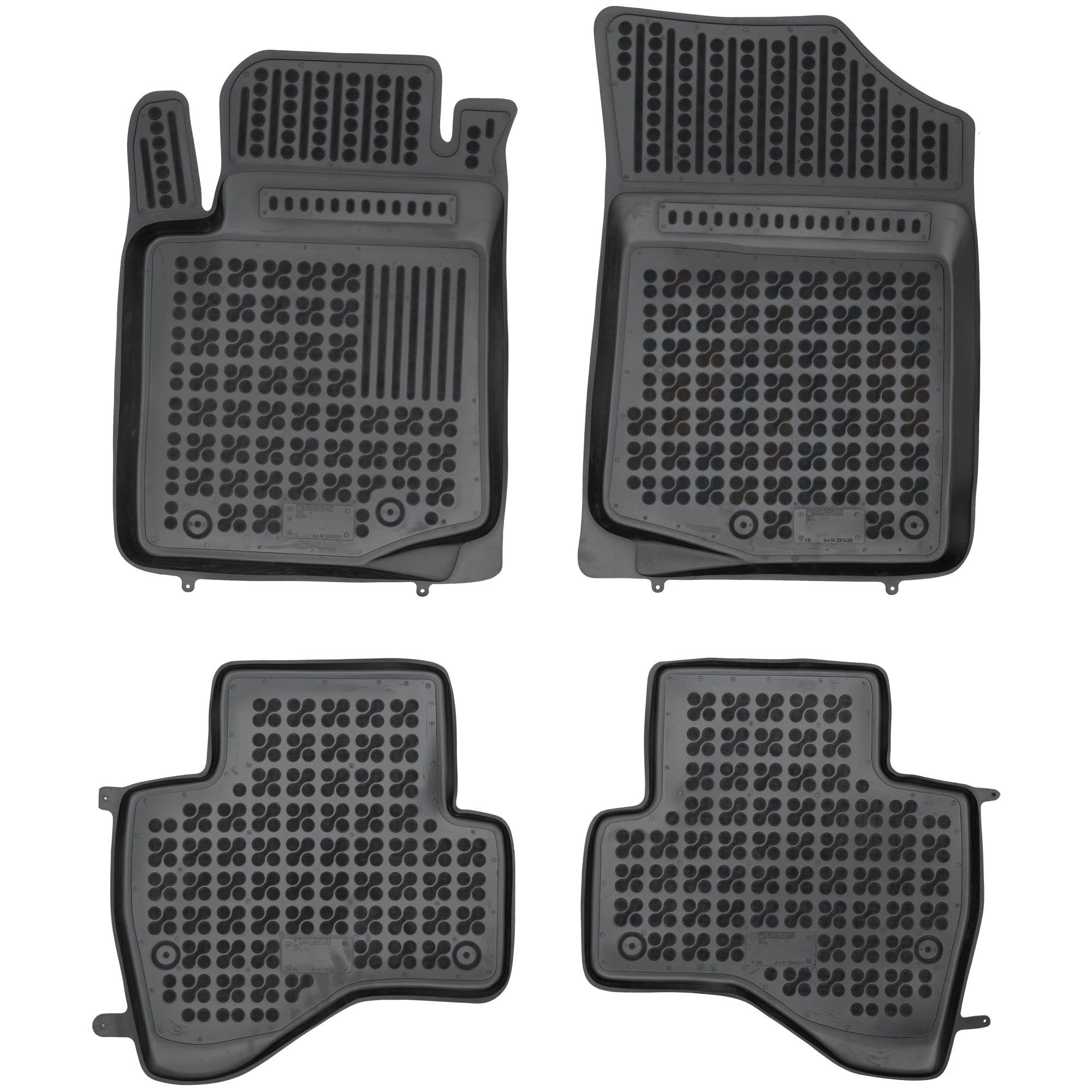 M MOTOS Auto-vloermatten van rubber voor Citroen C1 II 2014-2021 Maak uw reis comfortabeler met antislip automatten - vloermatten voor alle weersomstandigheden, bescherming tegen vuil