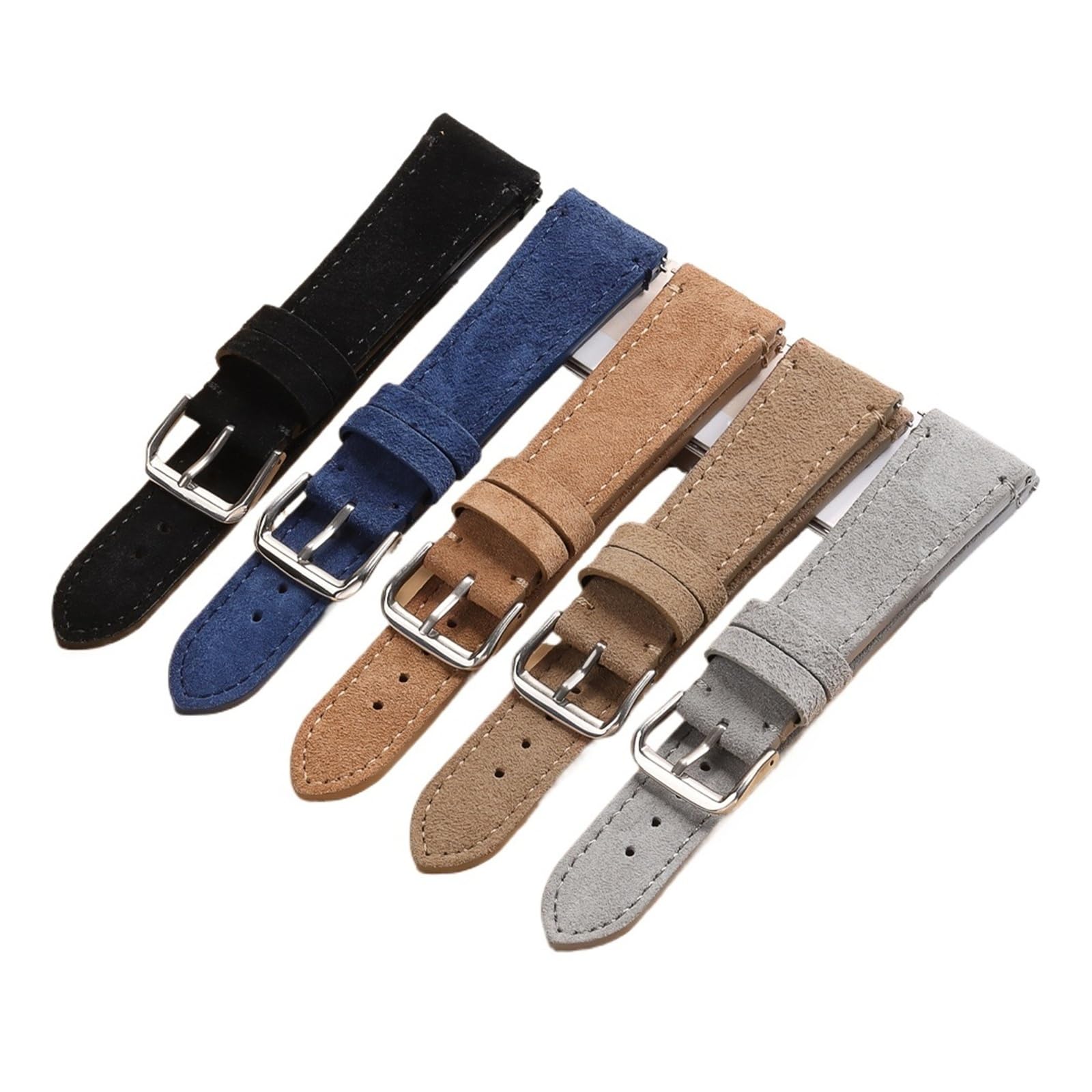 yingyingjia Miękki Zamszowy Pasek Retro Ze Skóry Naturalnej Sportowy Pasek Do Zegarka 20 Mm 22 Mm