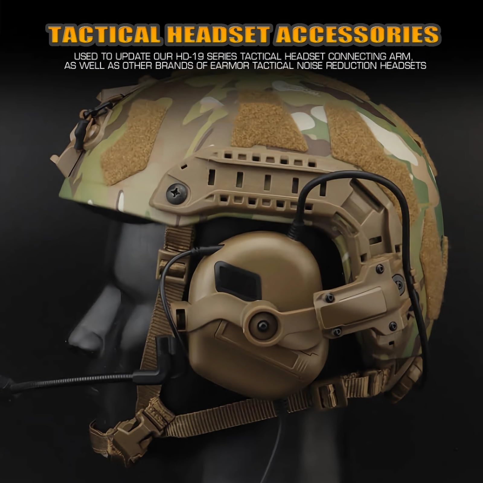 Zestaw Adapterów Do Hełmów Taktycznych ARC Rail, Zestaw Montażowy Do Szyny Z Obrotem 360° Do Gier Airsoft, Ochrona Słuchu, Akcesoria Do Montażu Na Hełmie