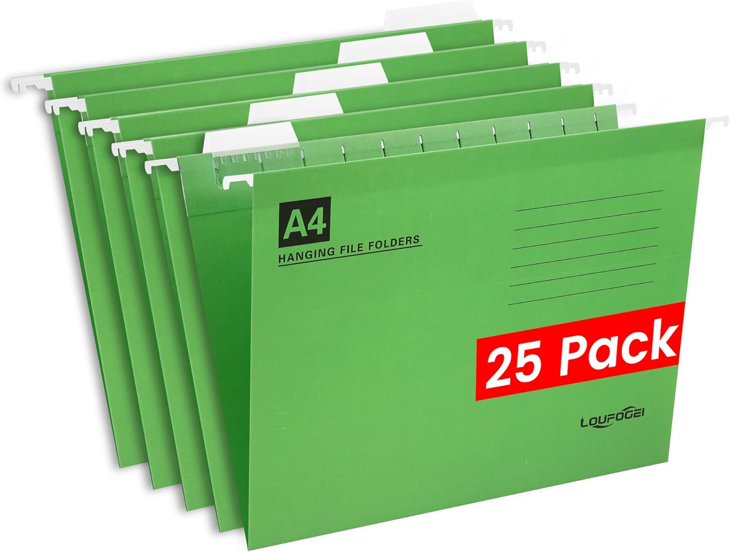 LOUFOGEI A4 Suspension Files, 25 Pcs Filing Suspension Files