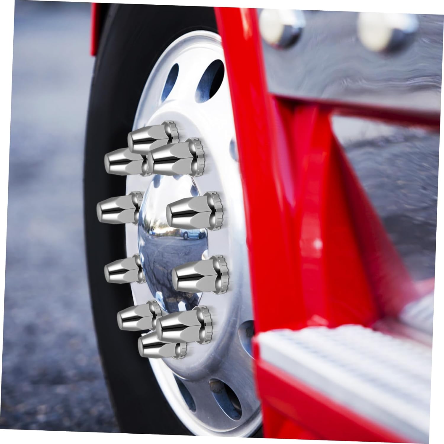 20pcs Truck Lug Nut Covers Semi Truck Lug Nut Protectors Chrome Cover for Car Trailer Semi