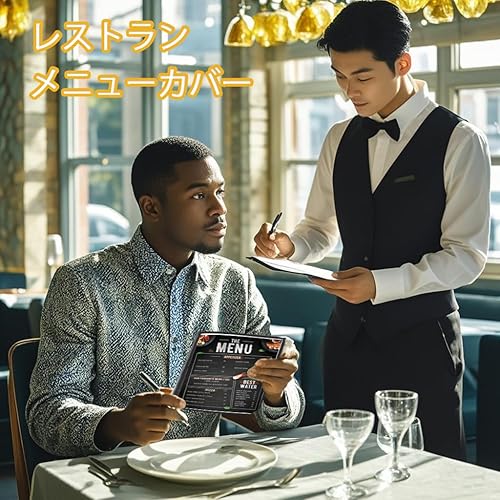 Miniatura 38 de Fundas para menú de restaurante de 8.5 x 11 pulgadas, 4 páginas 8 vistas, soportes de menú de plástico impermeable y transparente para bares, 2 Pack