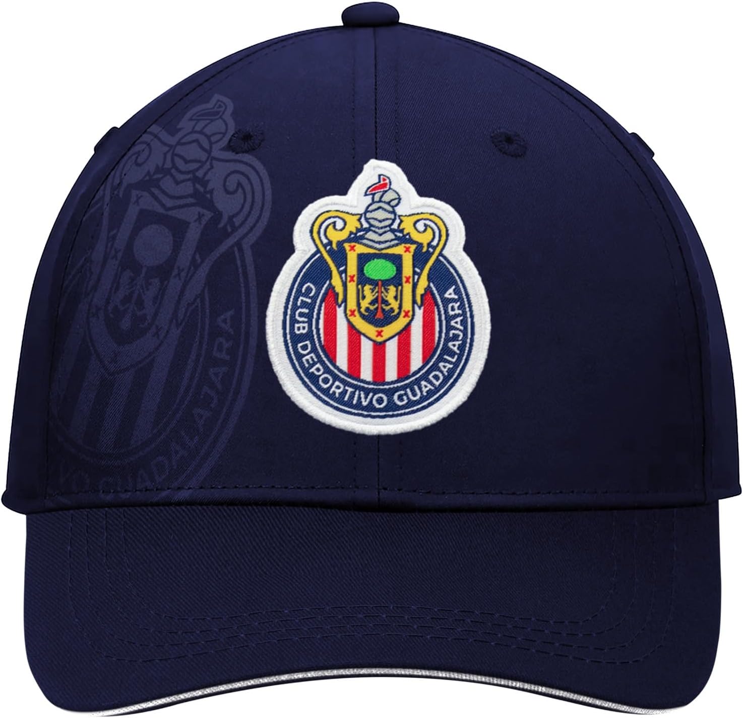 Icon Sports Compatible with Chivas De Guadalajara Official Soccer Cap - Navy w/Faded Big Logo