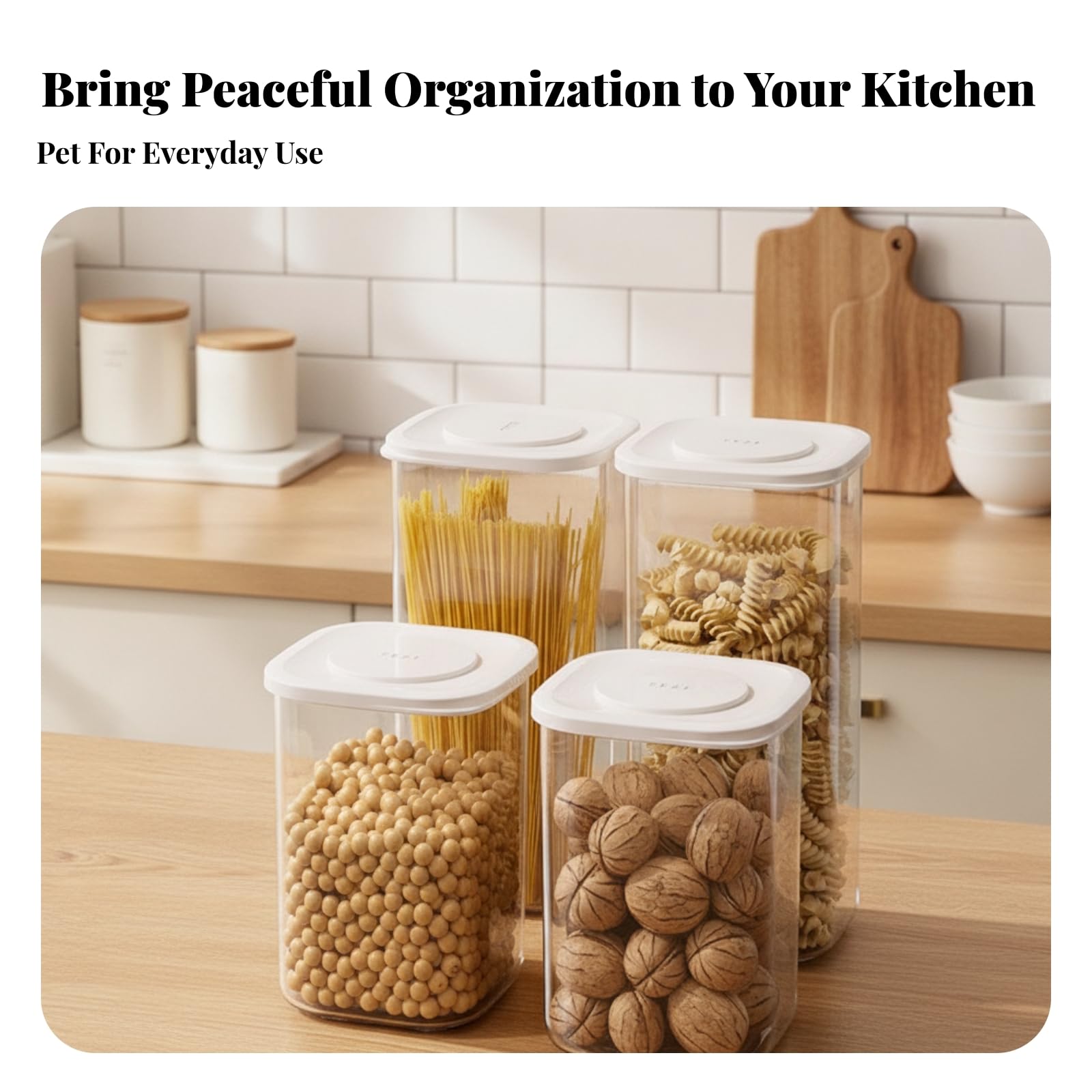 Gralara 6 Piezas Recipiens con Tapa Herméticos | para Alimentos Plástico, Resisns, Connedores,