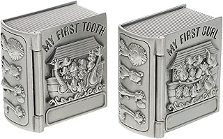 LIFKOME 2pcs First Curl and First Tooth Keepsake Box for Kids Silver Tooth Holder Tooth Collection Organizer Keepsake My First Curl and Tooth Box Set Metal Kids Keepsake Origanizer Child Memory