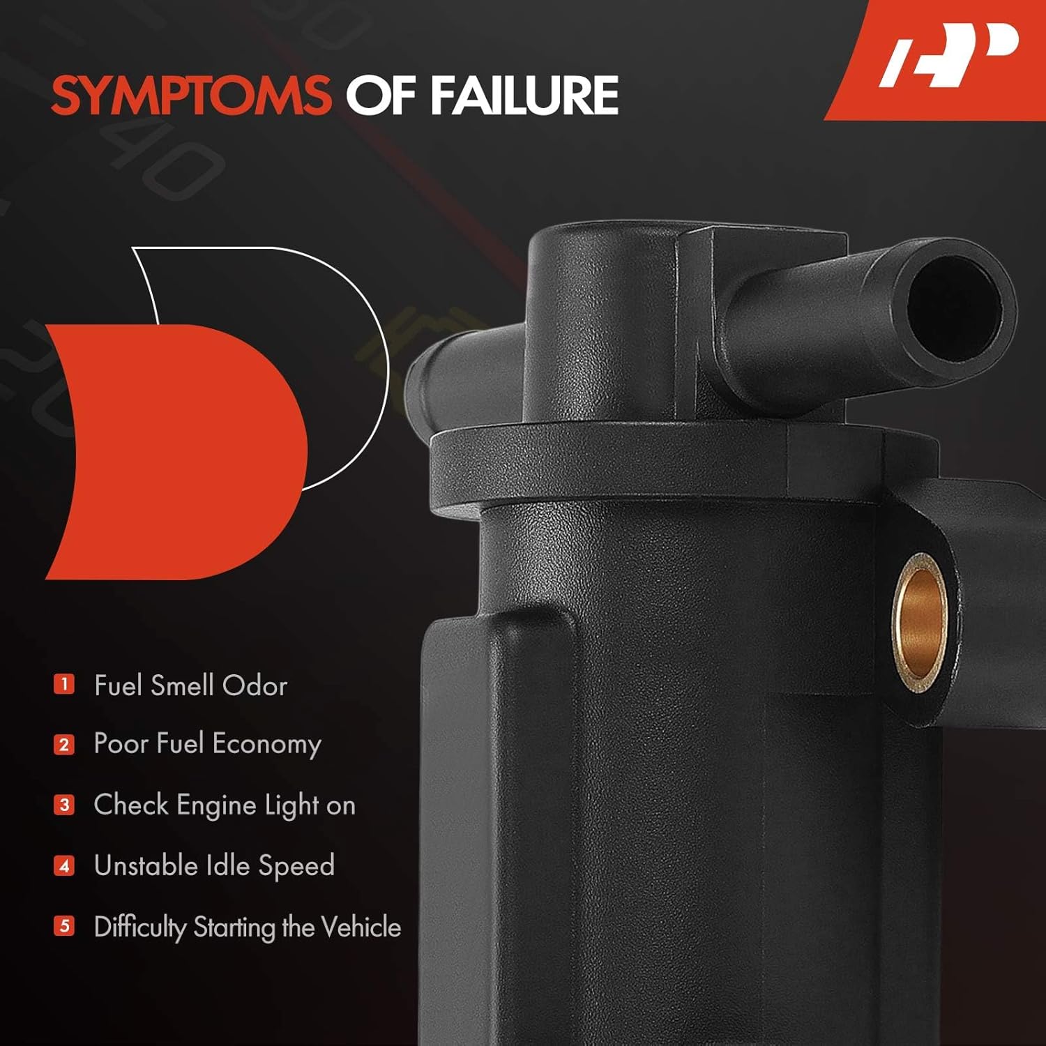 A-Premium Vapor Canister Purge Solenoid Valve Compatible with Honda Accord 2003 3.0L & Acura MDX 2003 3.5L