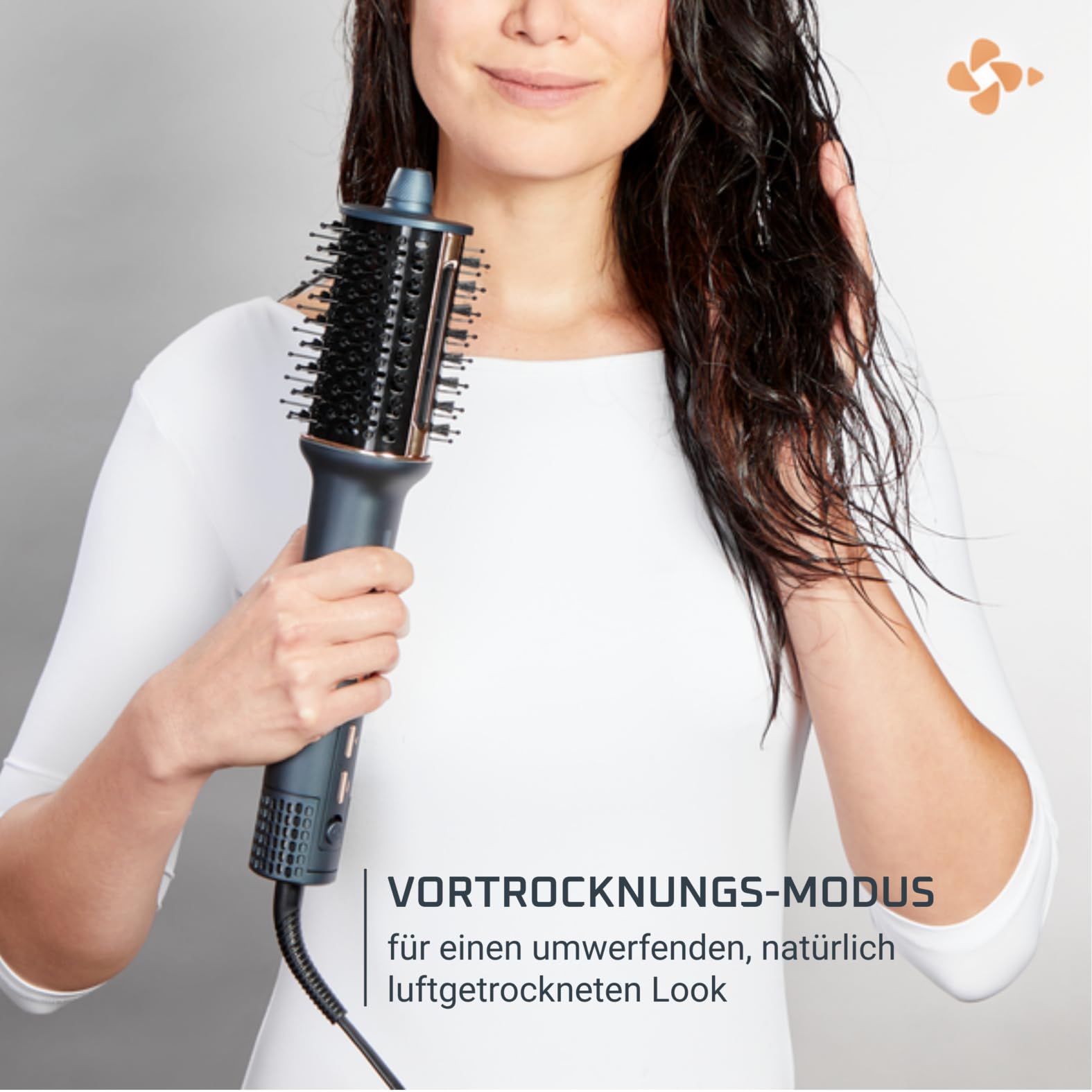 Rowenta Air Brush 3D, 3-in1 Warmluftbürste, einfaches Umschalten UB9720 | 3 Temperaturstufen, 3 Luftstromgeschwindigkeiten, Ionen-Effekt reduziert Frizz, Stylingbürste mit 360° Luftstrom, Farbe: Rot