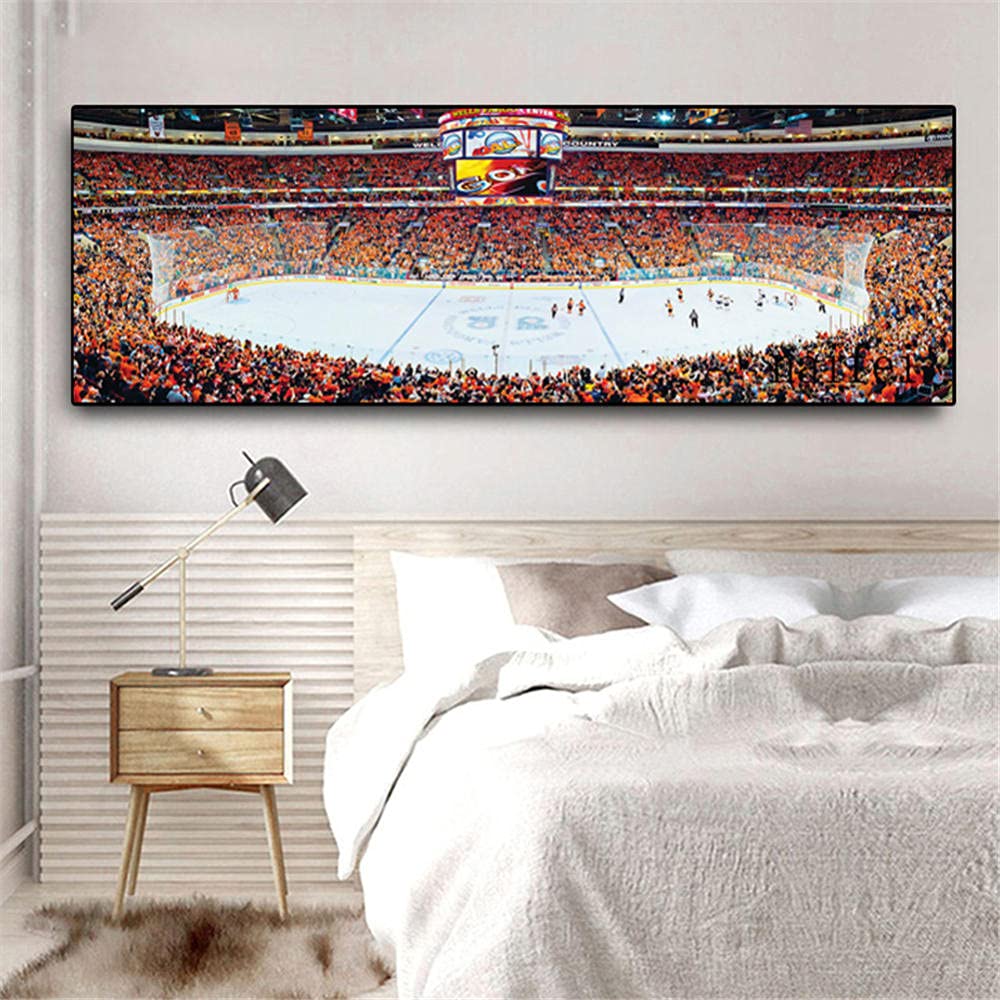 Diamond painting hockey square drill grand format 20x60inch pour décoration salon