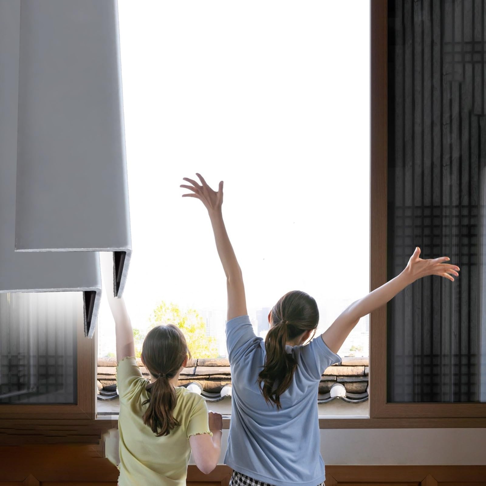 Light Blocking Strips For Day Sleepers/Kid, 180 140 150 120 100 90 80 60 50 Cm Side Tracks Light Blocker For Blackout Strips On Both Sides Of The Blinds/RV Shades(Grey 2pc,120cm/47.2inch)