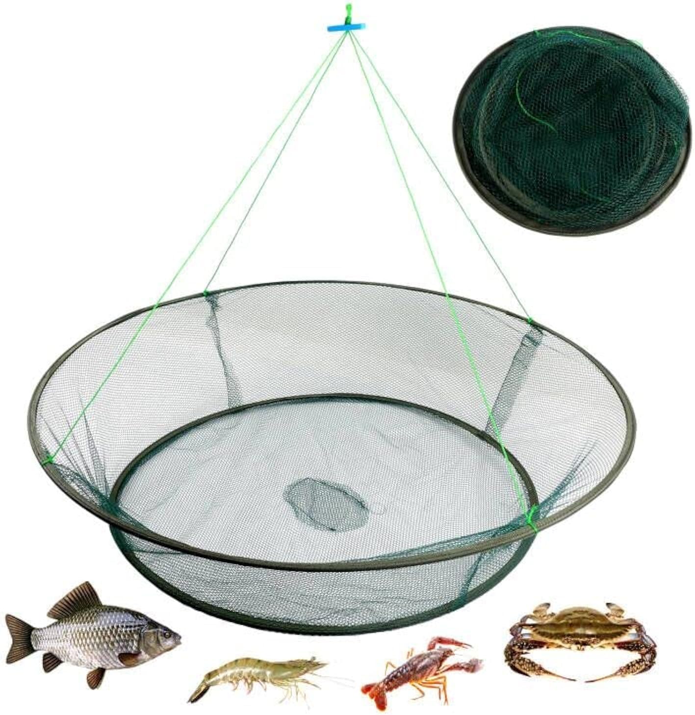 Rete portatile per granchi e cestino, trappola da pesca pieghevole per pesciolini, gamberi, gamberetti