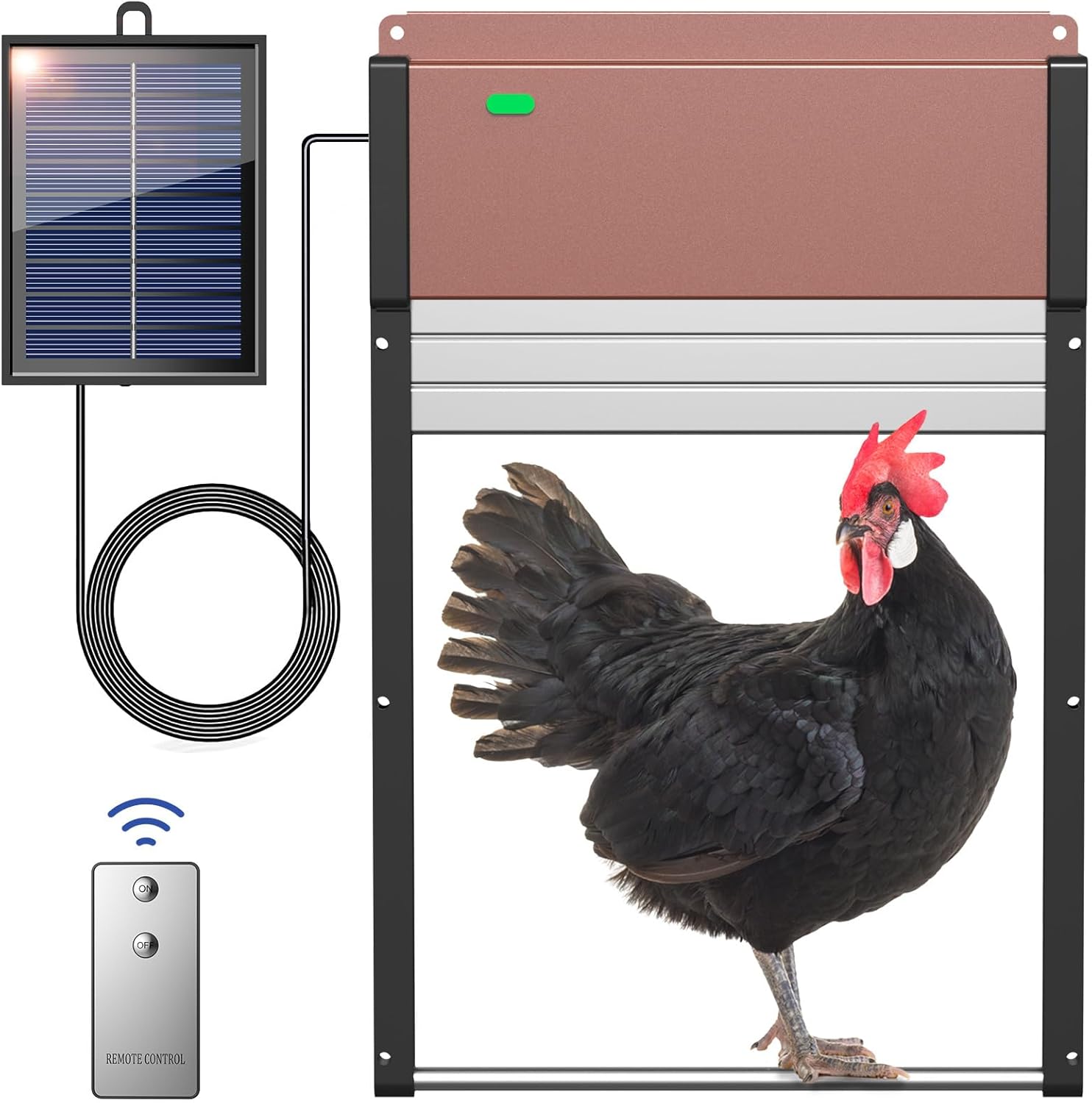 Automatic Chicken Coop Door Opener Solar Powered, Timer