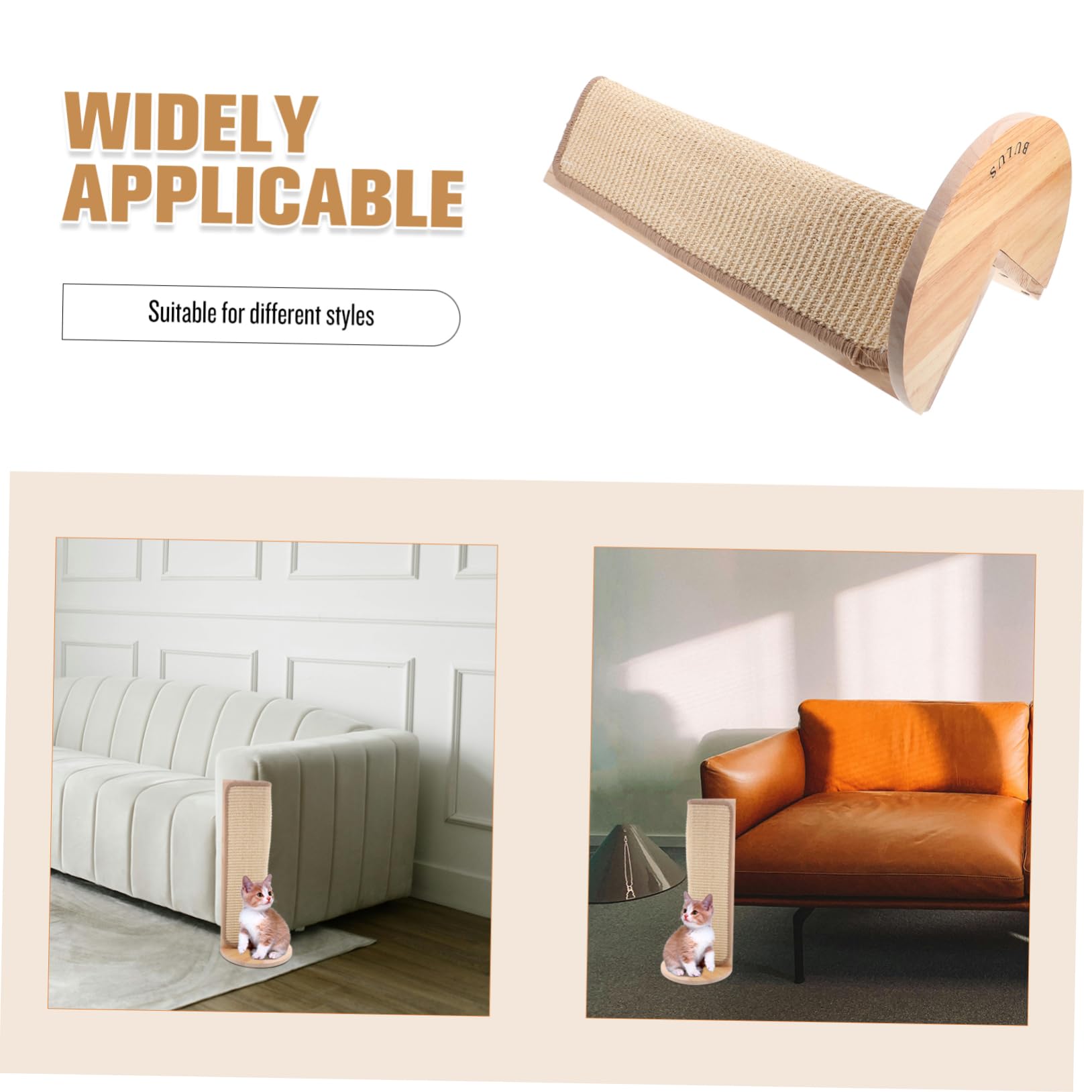 CIYODO Katzenkratzecke aus Natürlichem Sisal und Holz Langlebiger Möbelschutz für Wand und Sofa Installieren Minimalistisches Design für Stilvolle Heimdekoration