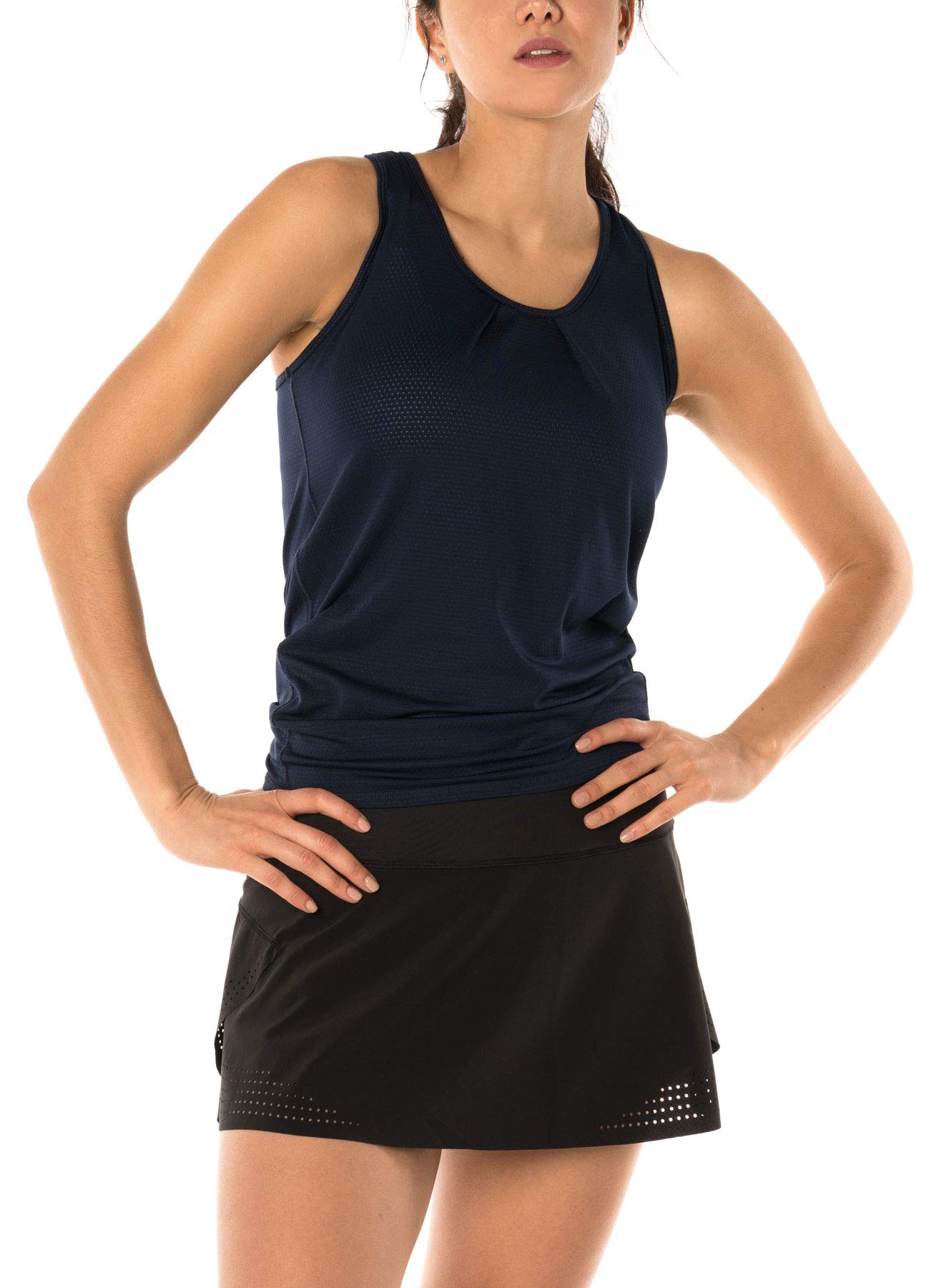 Lucky In Love Women`s Tie Back Tennis Tank ()