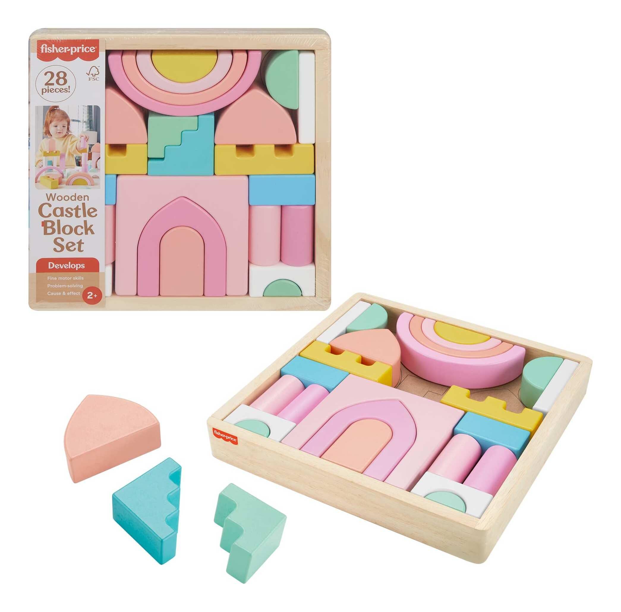 Fisher-Price Wood Castle Block Set