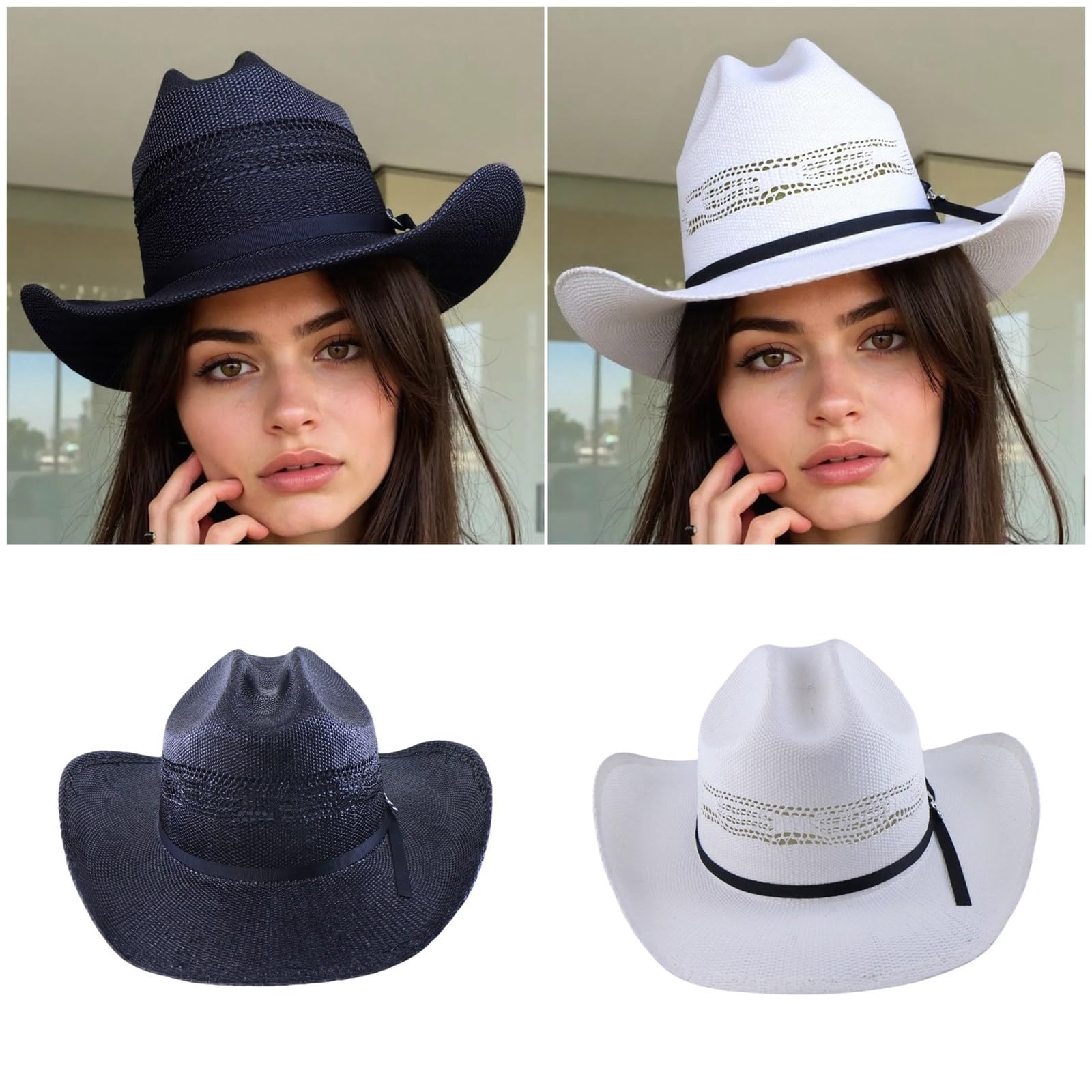 Cappello di paglia unisex regolabile Roll Brims per donne uomini uso quotidiano cappello panama per spiaggia e festival musicale Dressingup