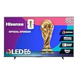 Hisense 55" E6 Cinema Series QLED 4K UHD Smart Fire TV &lpar;55E6QF&comma; 2025 Model&rpar; - QLED&comma; AI Light Sensor&comma; Dolby Vision &CenterDot; Atmos&comma; Voice Remote with Alexa&comma; Motion Rate 120&comma; HDR 10&plus; Adaptive&comma; Game Mode Plus