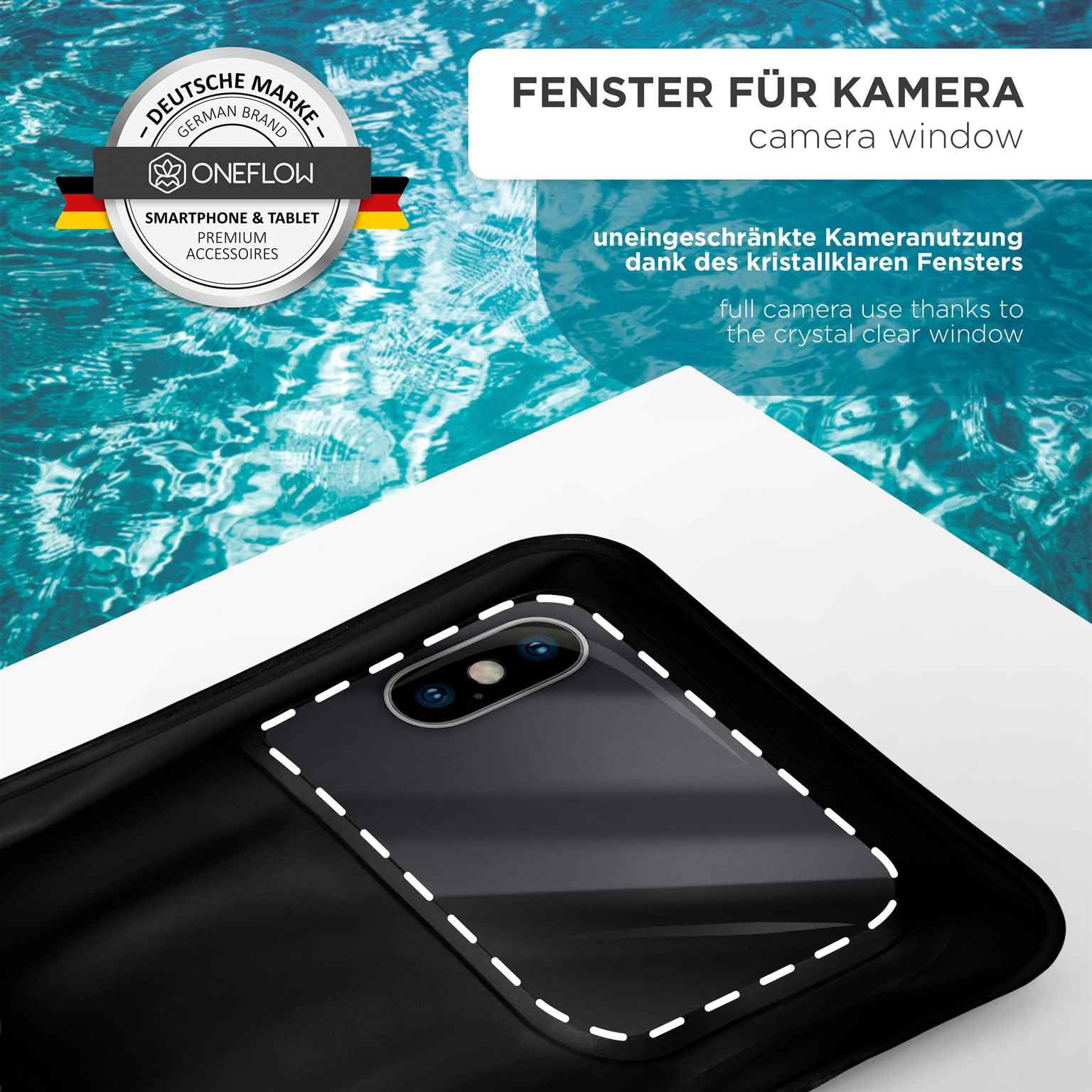 ONEFLOW Custodia impermeabile per Apple iPhone 15 Pro, finestra touch e