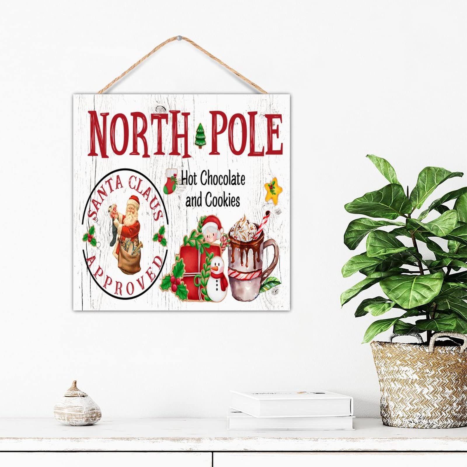 Décoration murale en bois Pôle Nord : le cadeau rétro idéal des fêtes