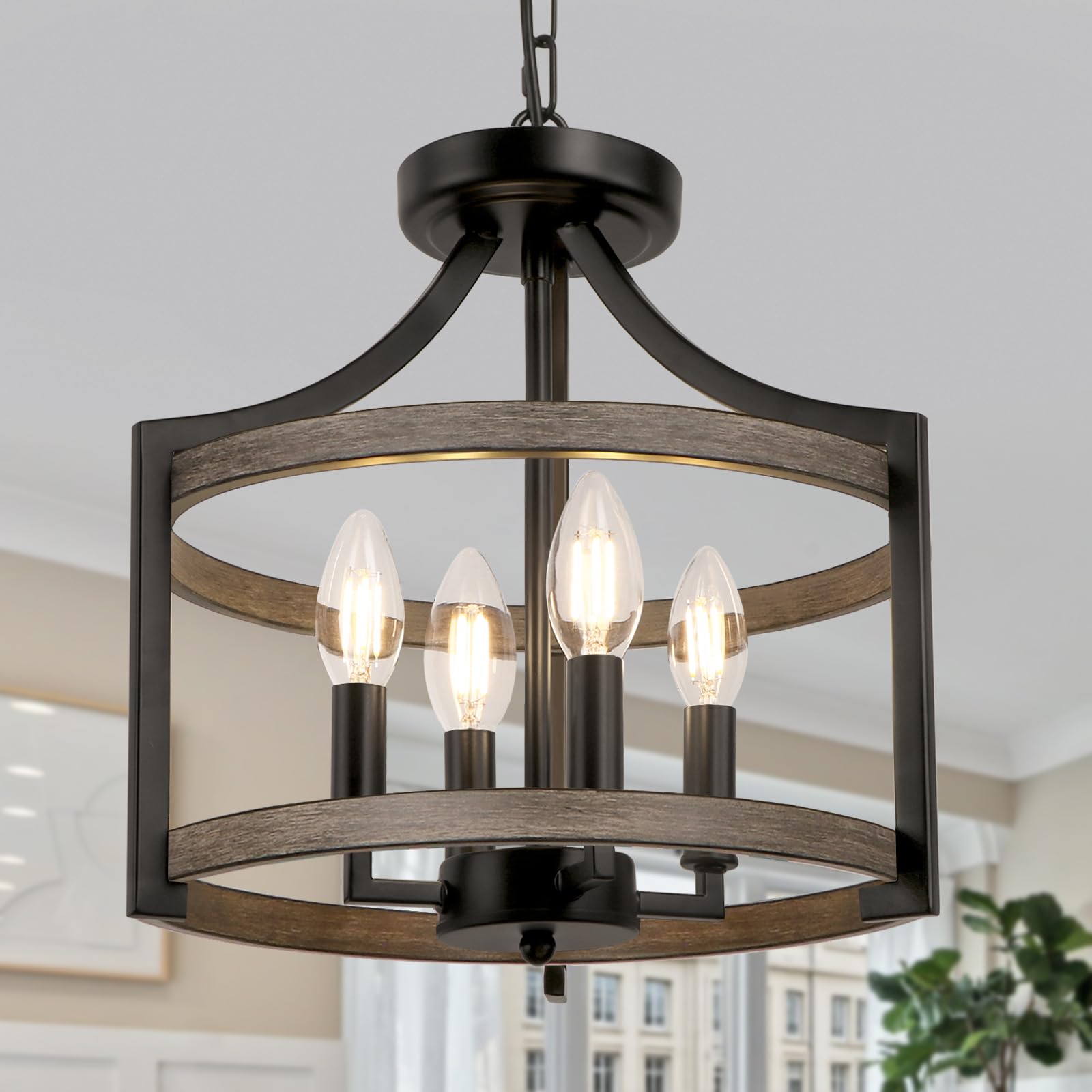 WBinDX 4-Light Farmhouse Chandelier