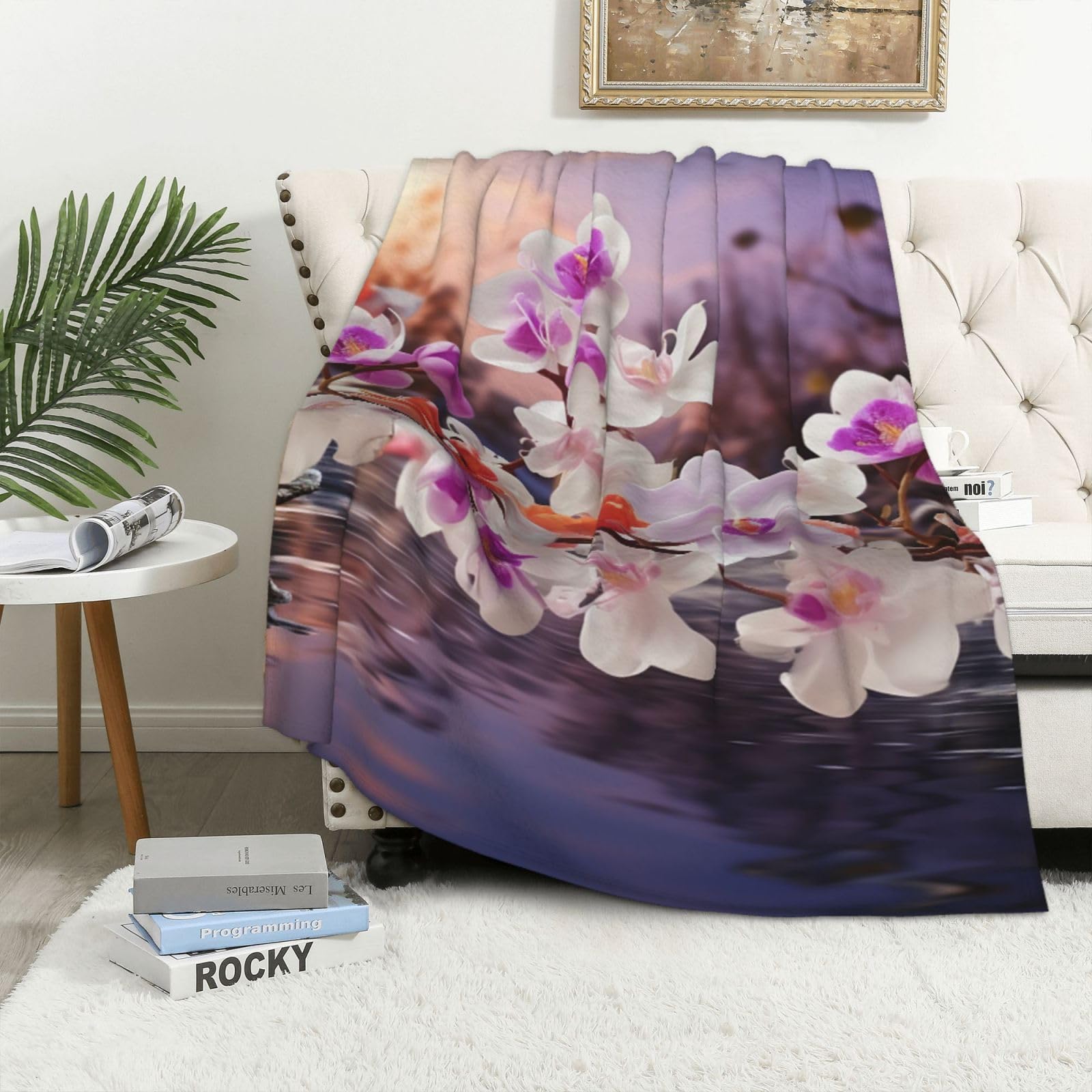 Couverture polaire en flanelle légère douce chaude jeté de lit
